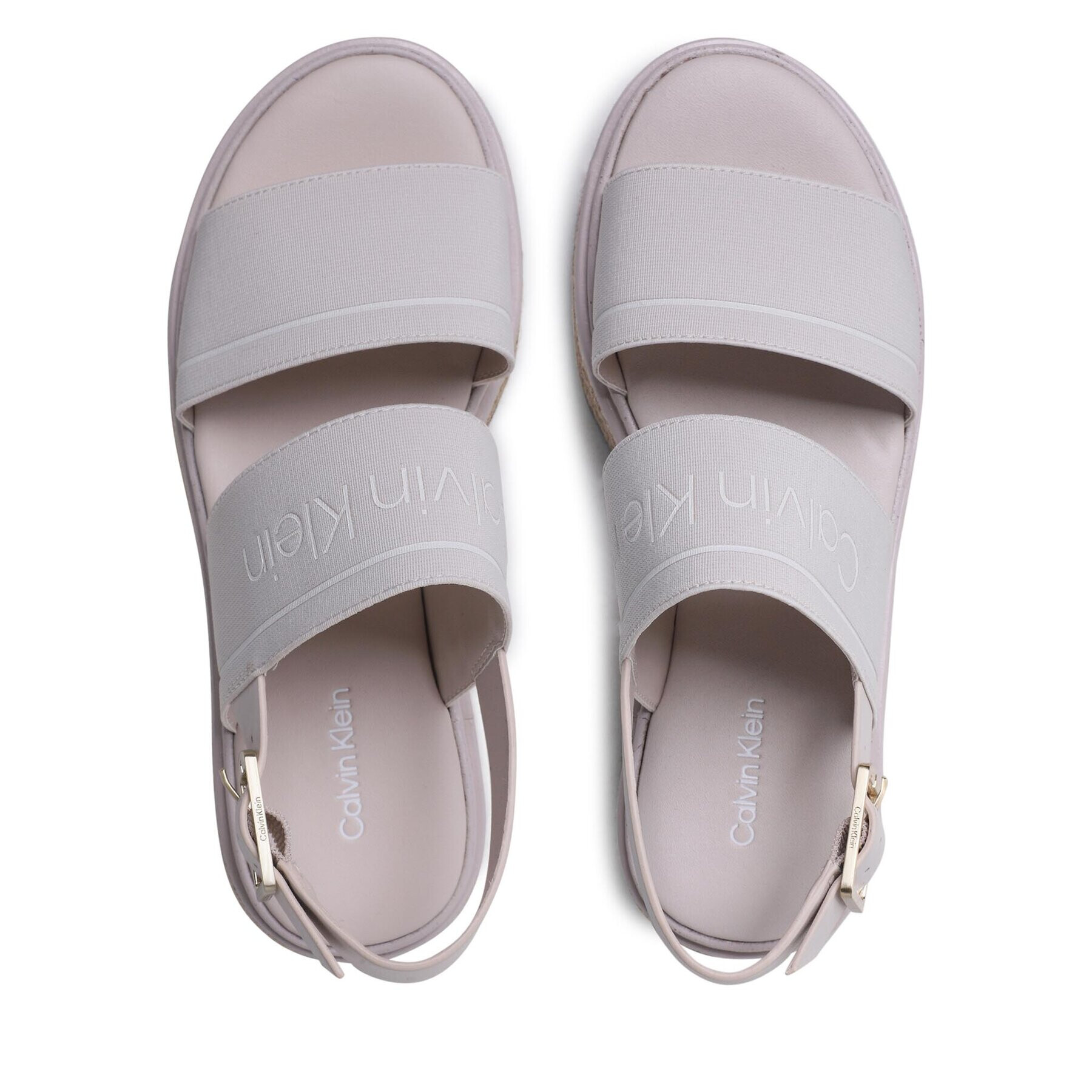 Calvin Klein Еспадрили Flatform Wedge HW0HW01497 Екрю - Pepit.bg