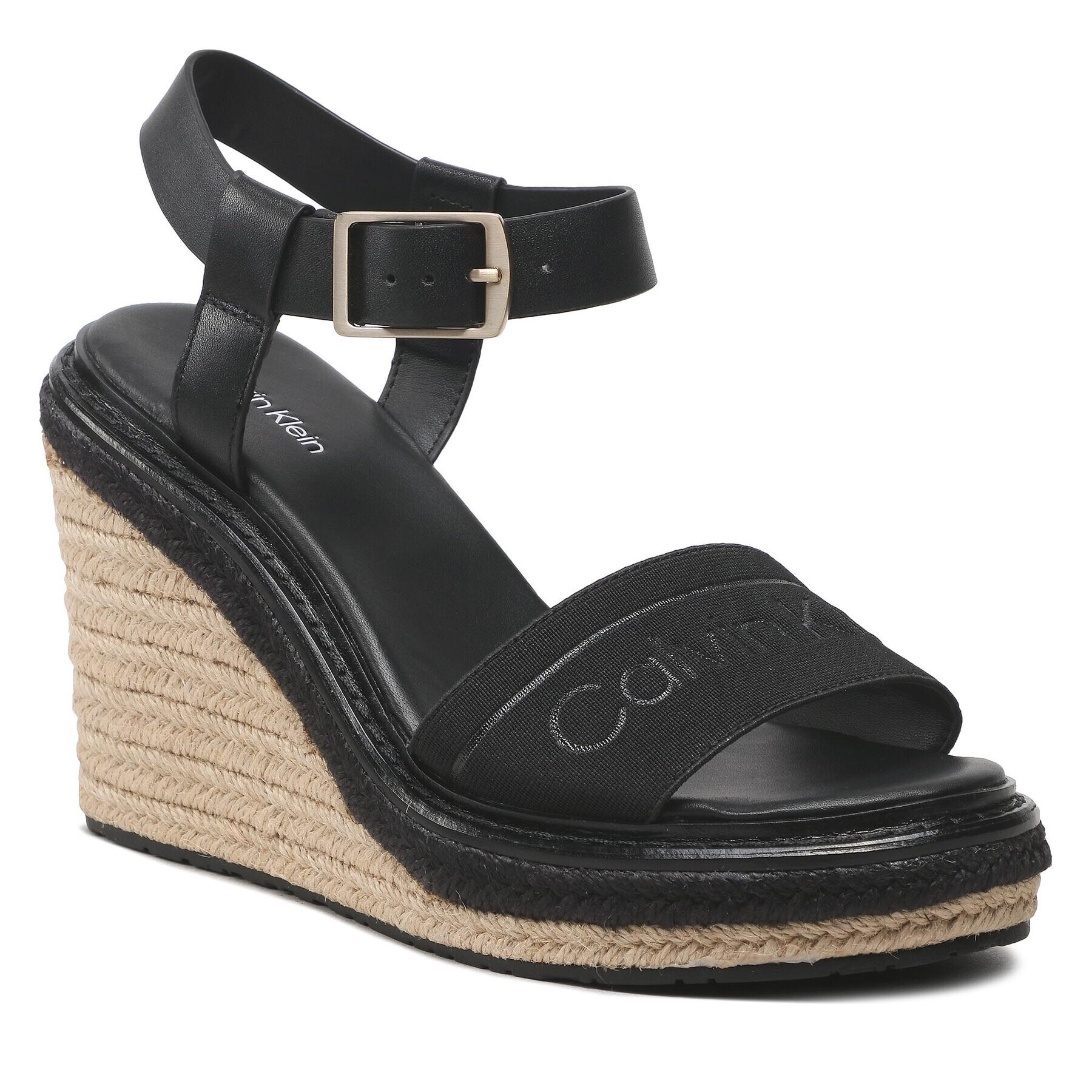 Calvin Klein Еспадрили Wedge 70HH HW0HW01499 Черен - Pepit.bg