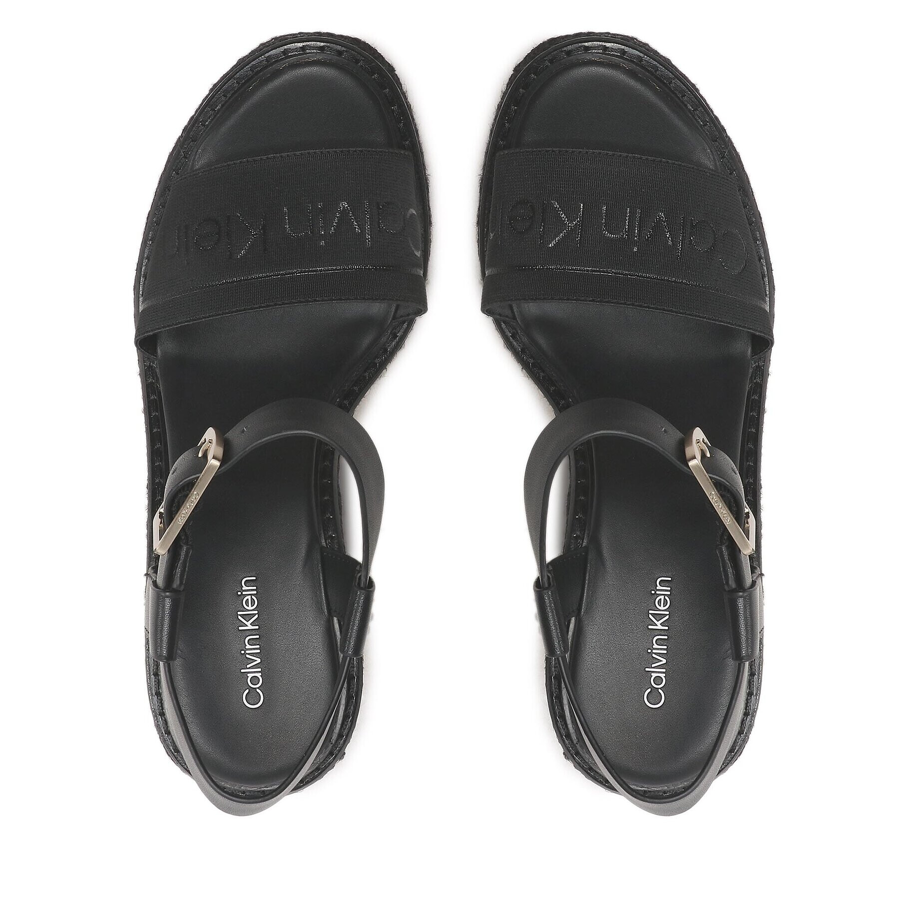 Calvin Klein Еспадрили Wedge 70HH HW0HW01499 Черен - Pepit.bg