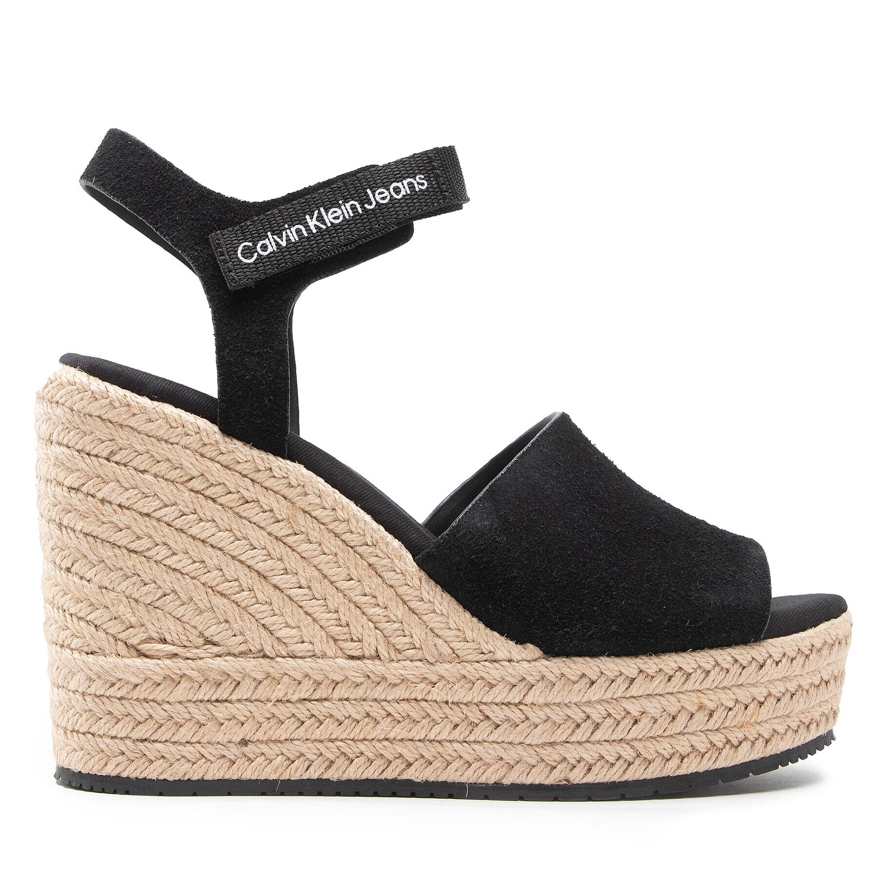 Calvin Klein Еспадрили Wedge Sandal Ankle Clip Su YW0YW00571 Черен - Pepit.bg