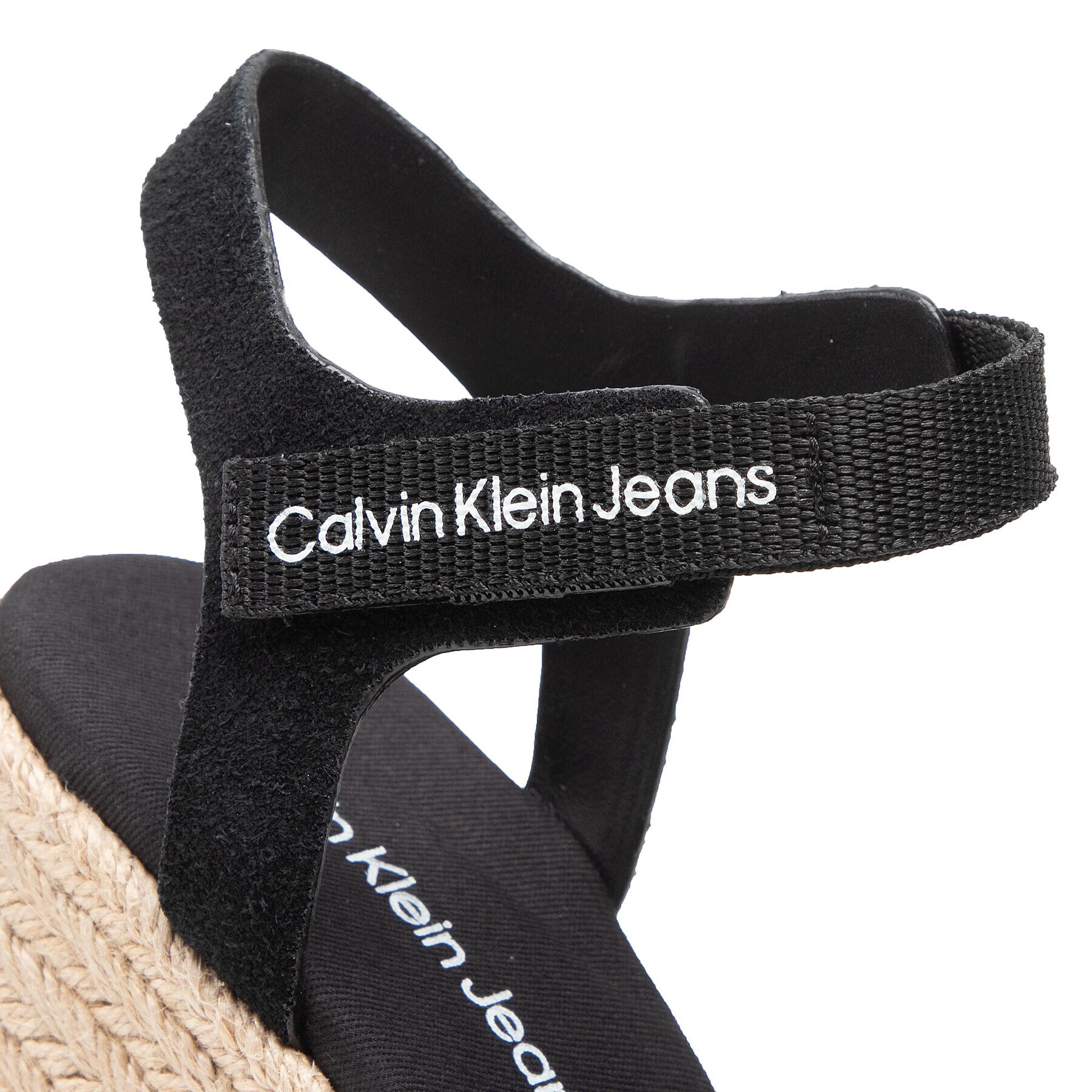 Calvin Klein Еспадрили Wedge Sandal Ankle Clip Su YW0YW00571 Черен - Pepit.bg