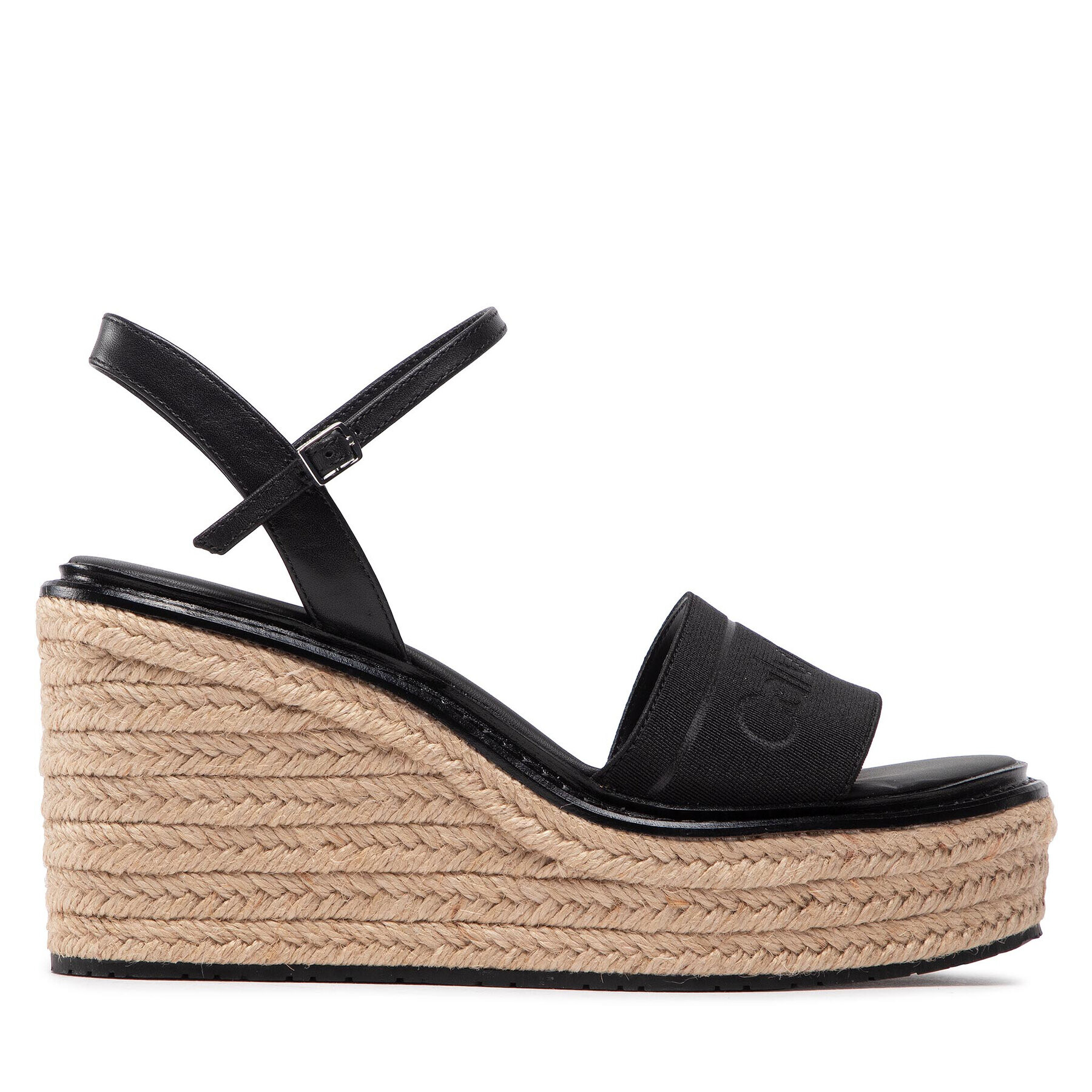 Calvin Klein Еспадрили Wedge Sndl 50 He HW0HW00689 Черен - Pepit.bg