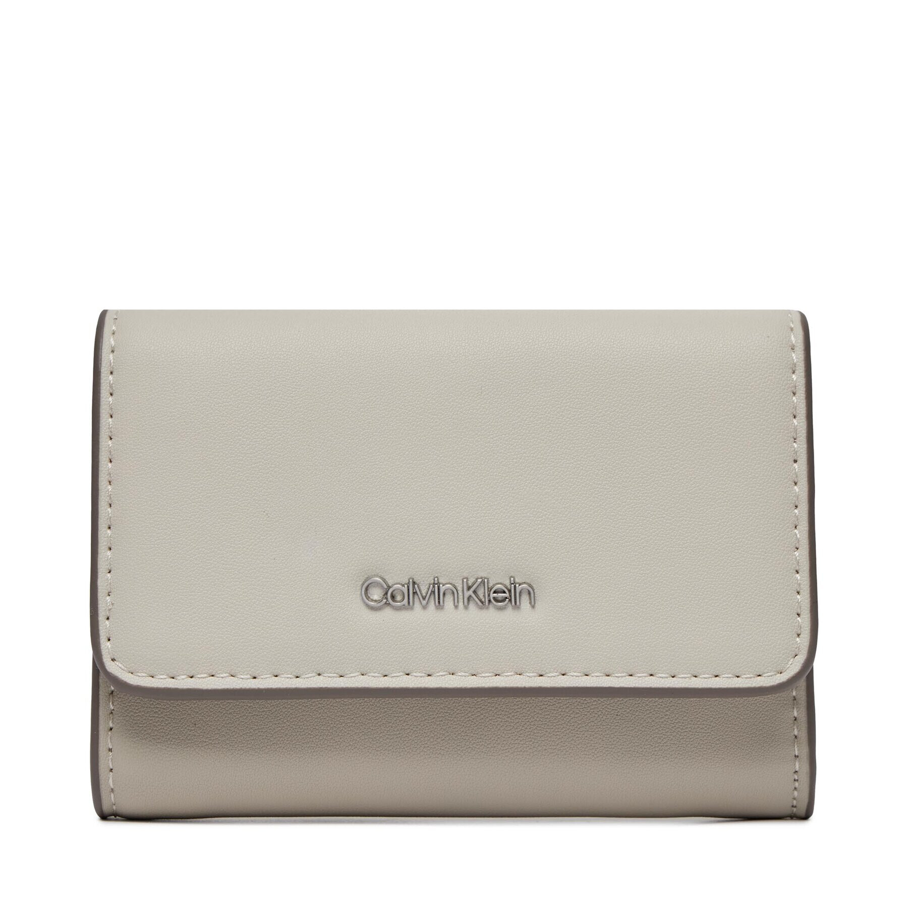 Calvin Klein Голям дамски портфейл Ck Must Trifold Sm_Block K60K611435 Бял - Pepit.bg