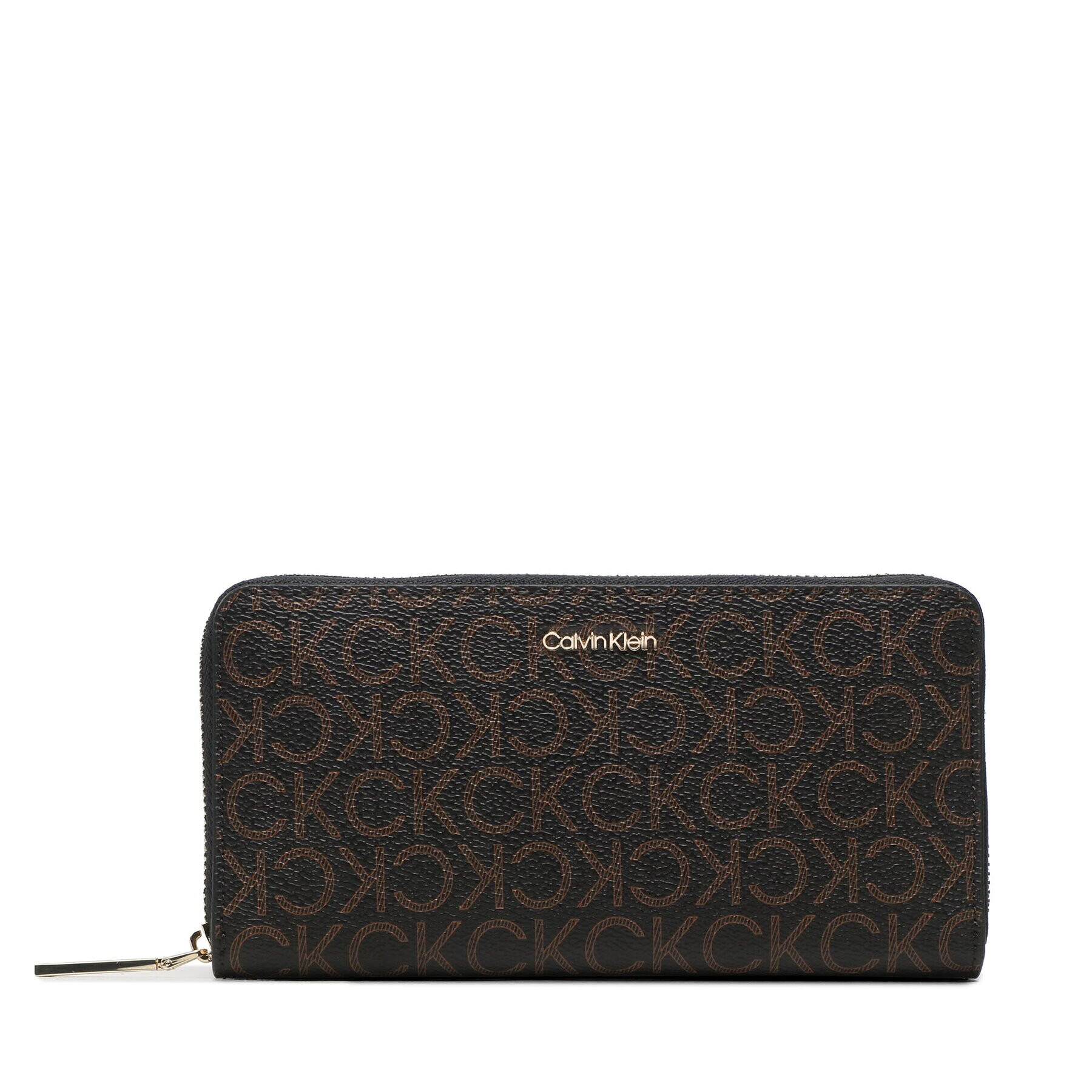 Calvin Klein Голям дамски портфейл Ck Must Z/A Wallet Lg Mono K60K610295 Кафяв - Pepit.bg