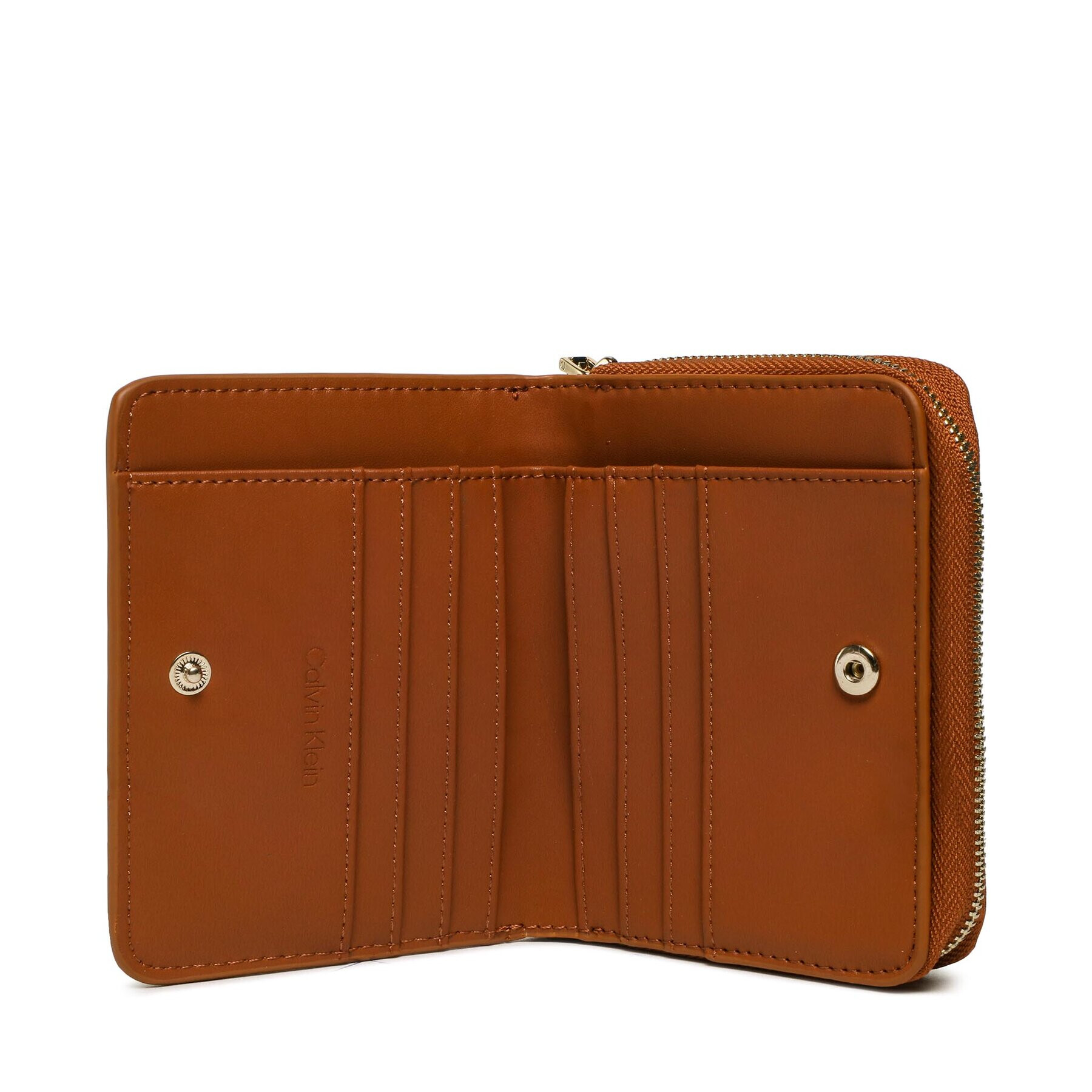 Calvin Klein Голям дамски портфейл Ck Must Za Wallet Wf Md Emboss K60K610251 Кафяв - Pepit.bg