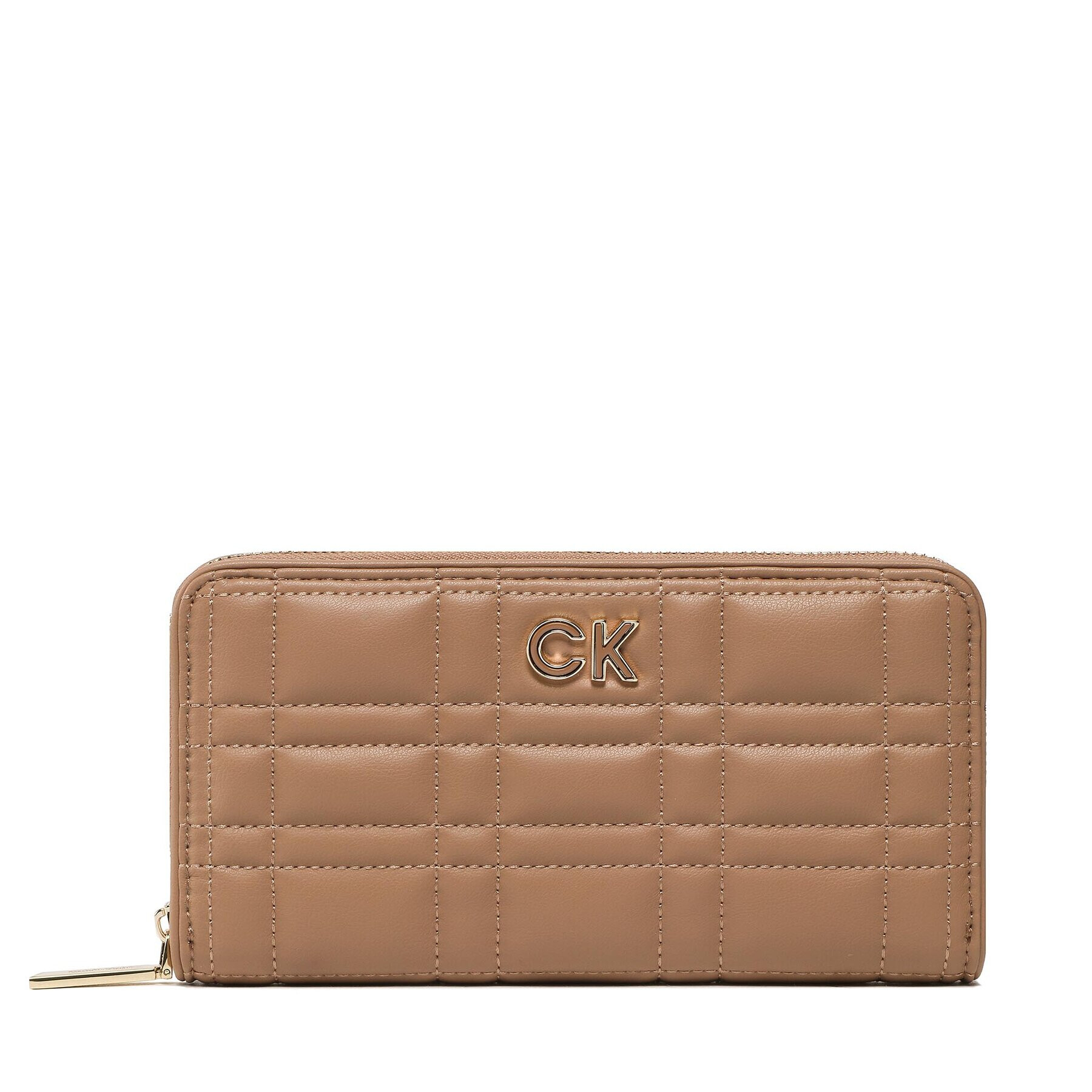 Calvin Klein Голям дамски портфейл Re-Lock Quilt Z/A Wallet Lg K60K609912 Кафяв - Pepit.bg