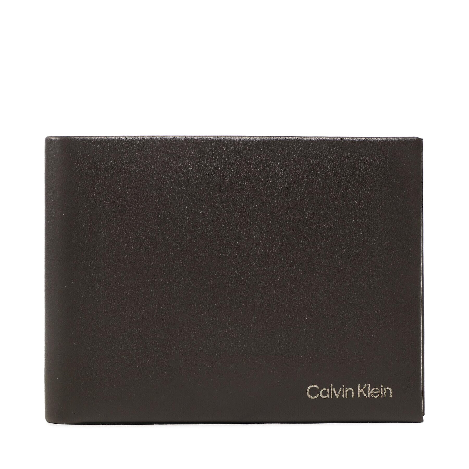 Calvin Klein Голям мъжки портфейл Ck Concise Trifold 10Cc W/Coin L K50K510600 Кафяв - Pepit.bg