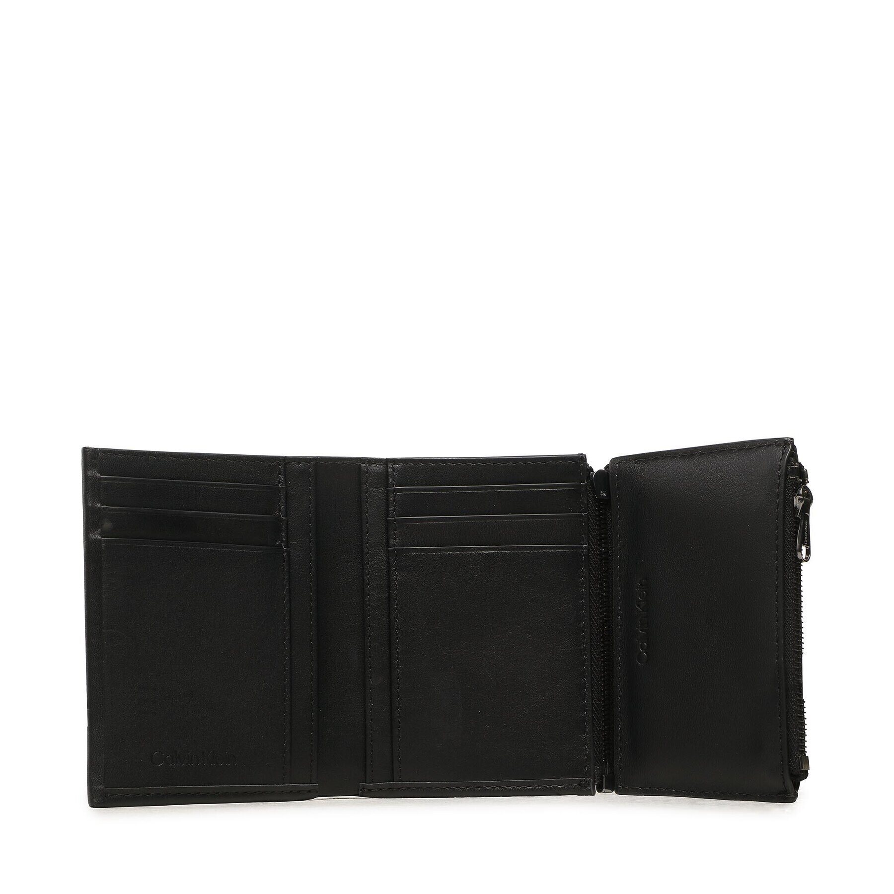 Calvin Klein Голям мъжки портфейл Ck Concise Trifold 6Cc W/Detiach K50K510588 Черен - Pepit.bg