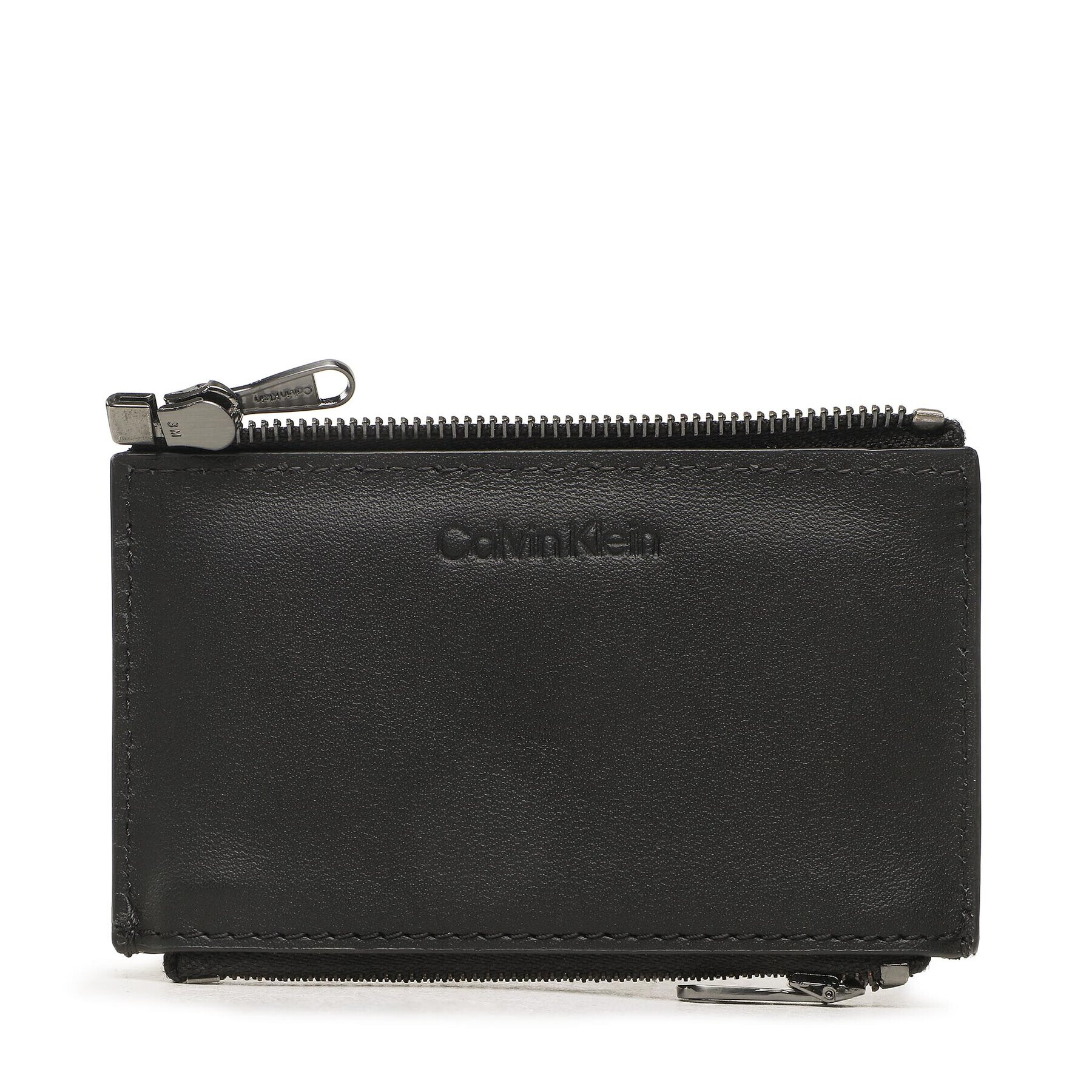 Calvin Klein Голям мъжки портфейл Ck Concise Trifold 6Cc W/Detiach K50K510588 Черен - Pepit.bg