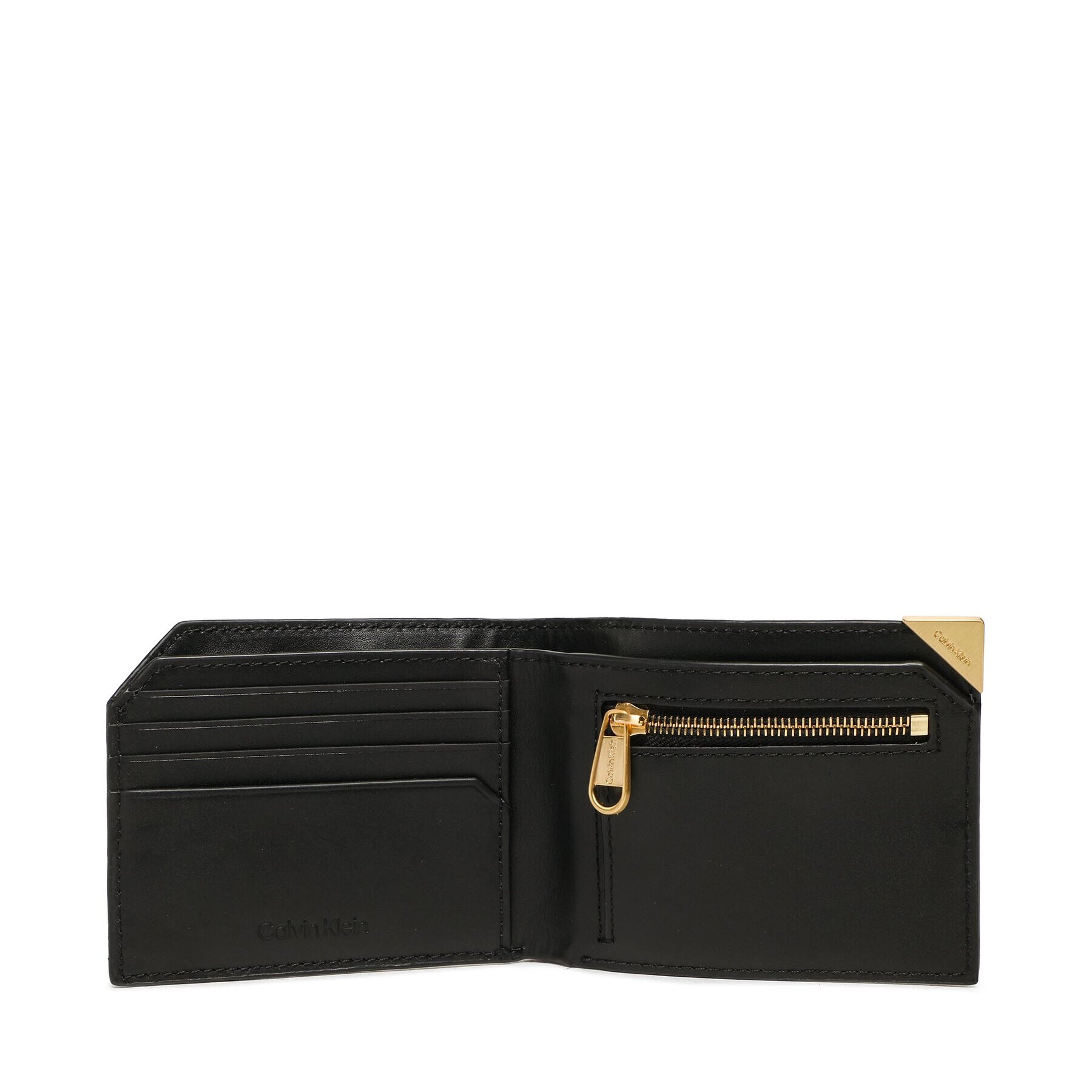 Calvin Klein Голям мъжки портфейл Cut Corner Bifold 5cc W/Coin K50K509995 Черен - Pepit.bg