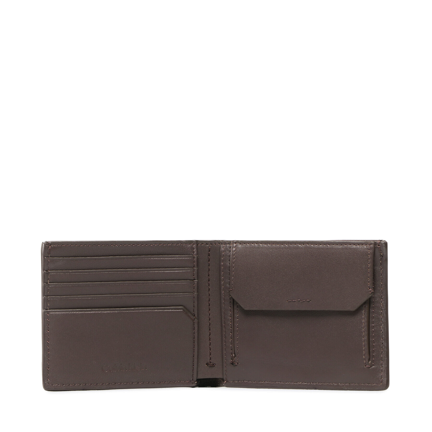 Calvin Klein Голям мъжки портфейл Minimalism Bifold 5Cc W/Coin K50K509616 Кафяв - Pepit.bg