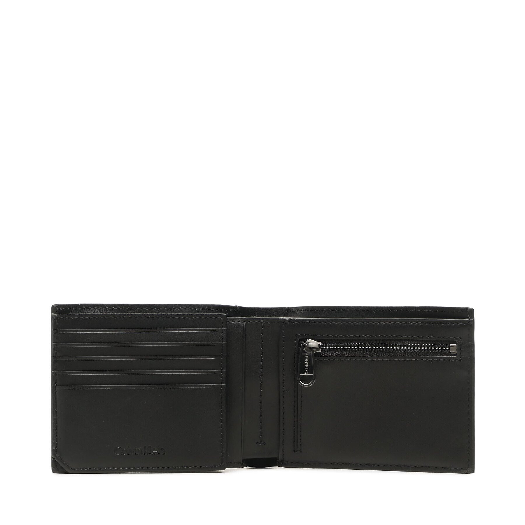 Calvin Klein Голям мъжки портфейл Modern Metal Trifold 10Cc W/Coin K50K510619 Черен - Pepit.bg