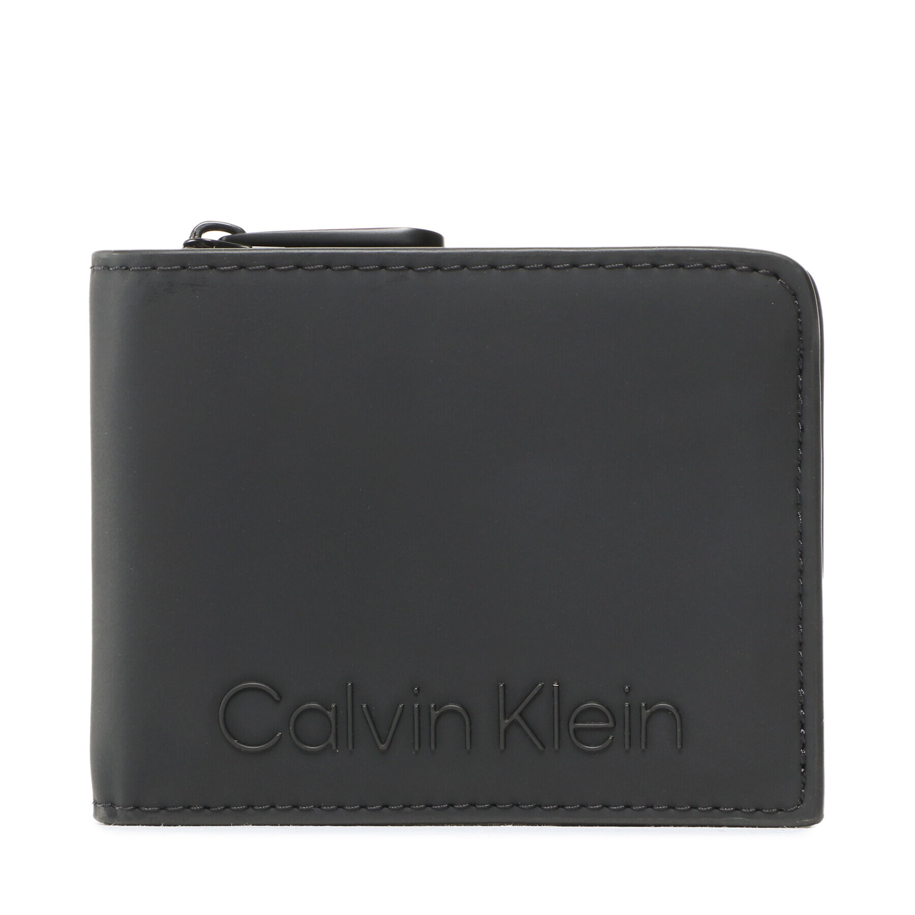 Calvin Klein Голям мъжки портфейл Rubberized Bifold Half Z/A K50K509600 Черен - Pepit.bg