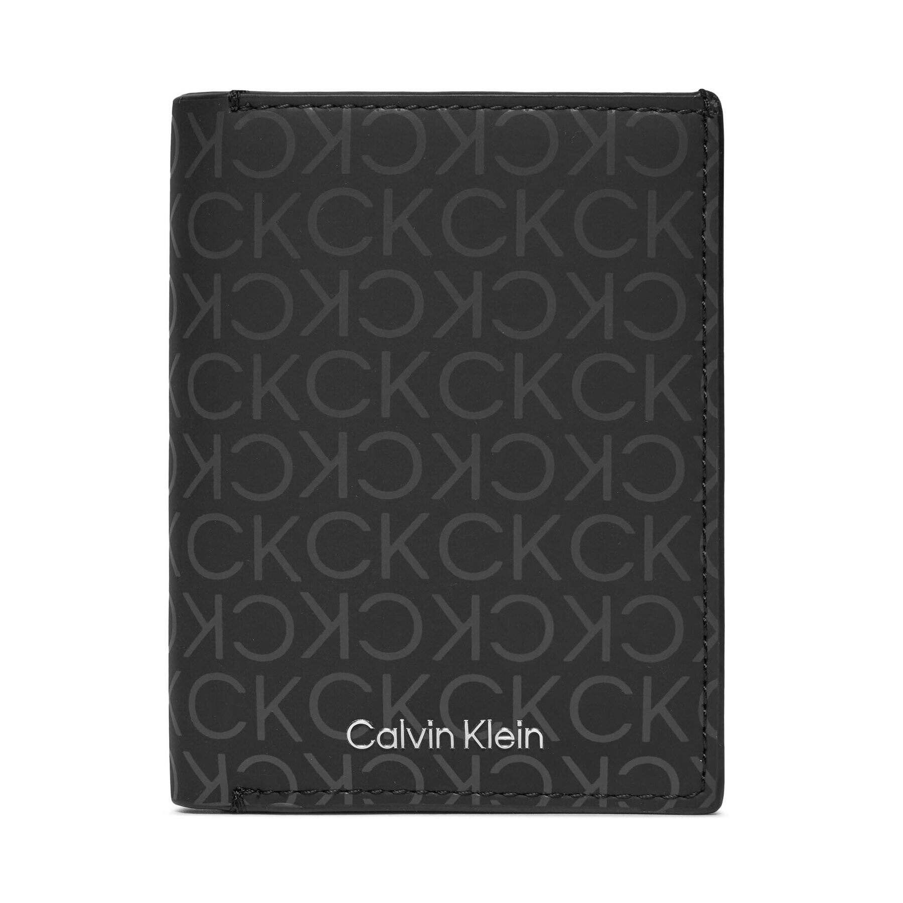 Calvin Klein Голям мъжки портфейл Rubberized Trifold 6Cc W/Detach K50K511379 Черен - Pepit.bg