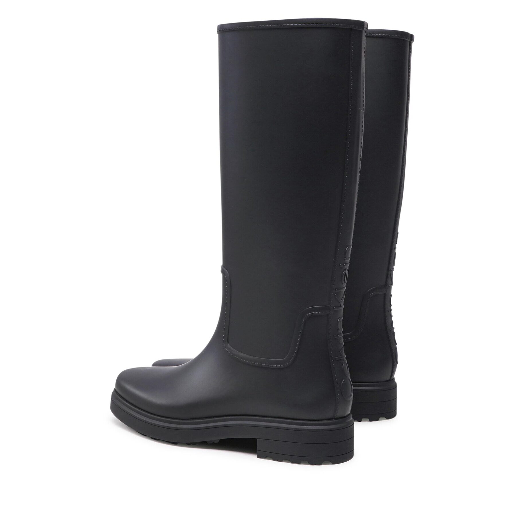 Calvin Klein Гумени ботуши Rain Boot Knee W/Flc HW0HW01265 Черен - Pepit.bg