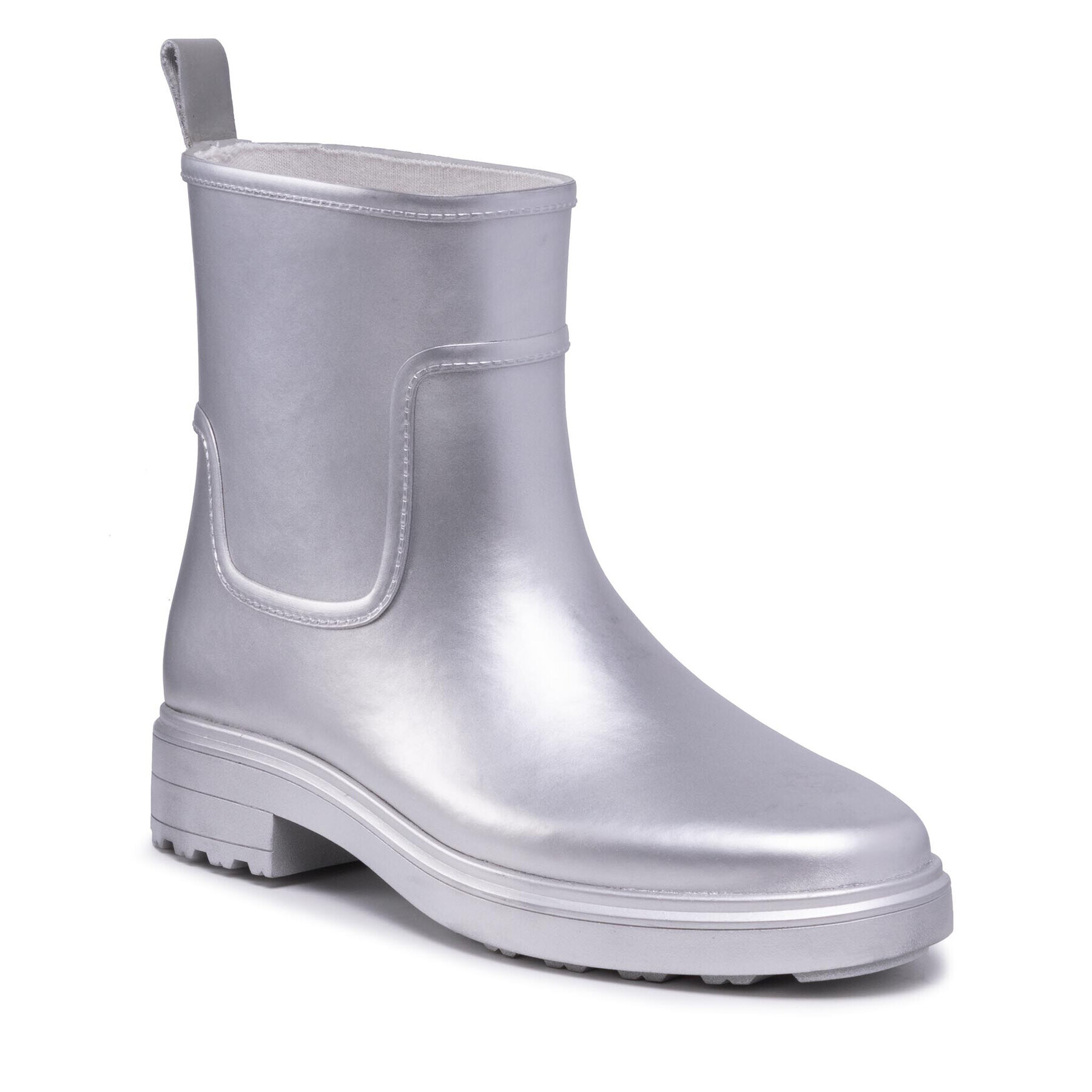 Calvin Klein Гумени ботуши Rain Boot Mtlc HW0HW00558 Сребрист - Pepit.bg