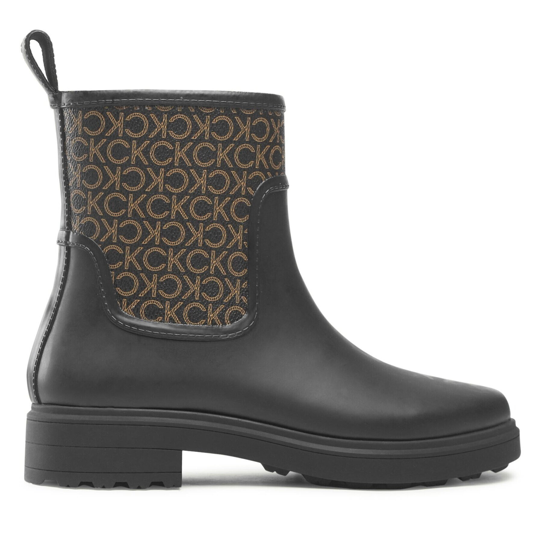 Calvin Klein Гумени ботуши Rain Boot W/Flc HW0HW01319 Черен - Pepit.bg