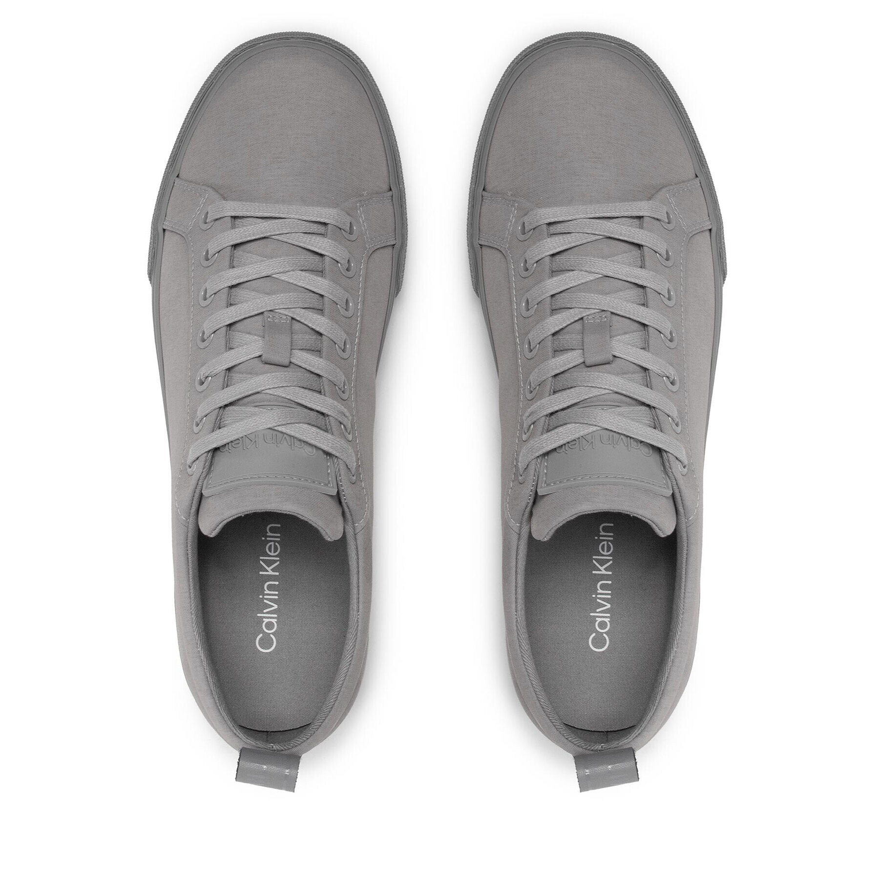 Calvin Klein Гуменки Low Top Lace Up Nylon HM0HM00342 Сив - Pepit.bg