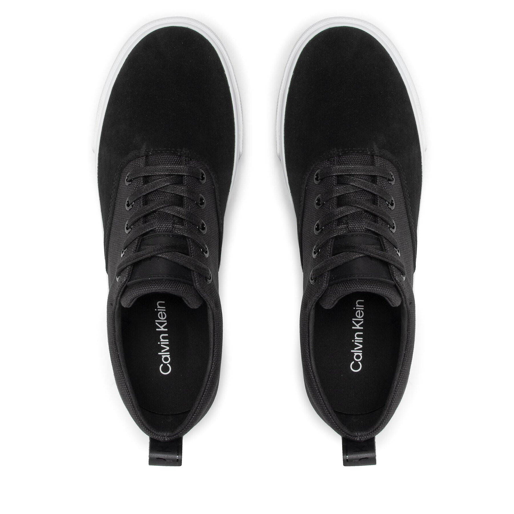 Calvin Klein Гуменки Low Top Lace Up Skate Cv Mix HM0HM00321 Черен - Pepit.bg