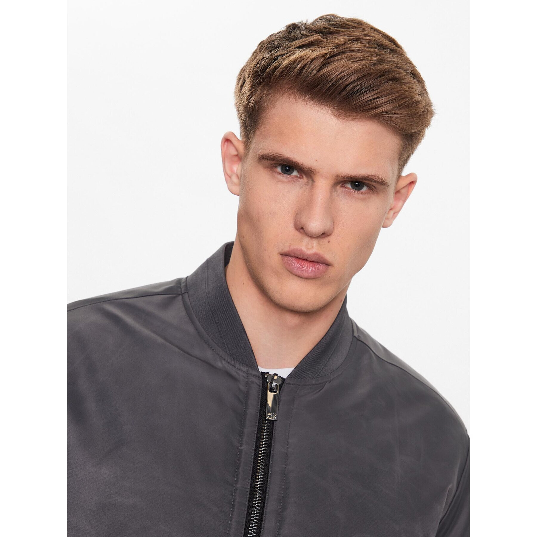 Calvin Klein Яке бомбър Hero K10K109907 Сив Regular Fit - Pepit.bg