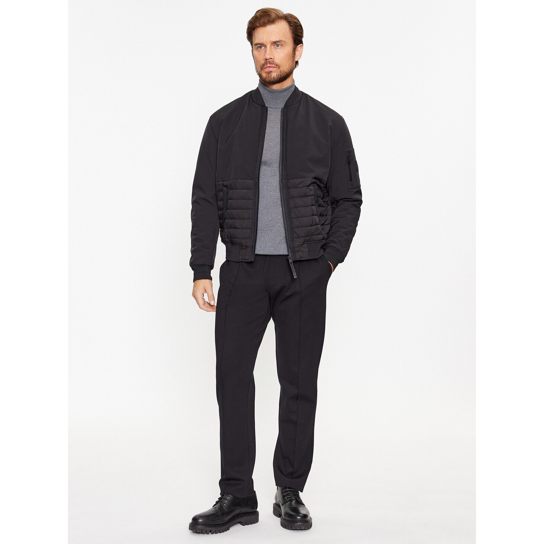 Calvin Klein Яке бомбър K10K111802 Черен Regular Fit - Pepit.bg