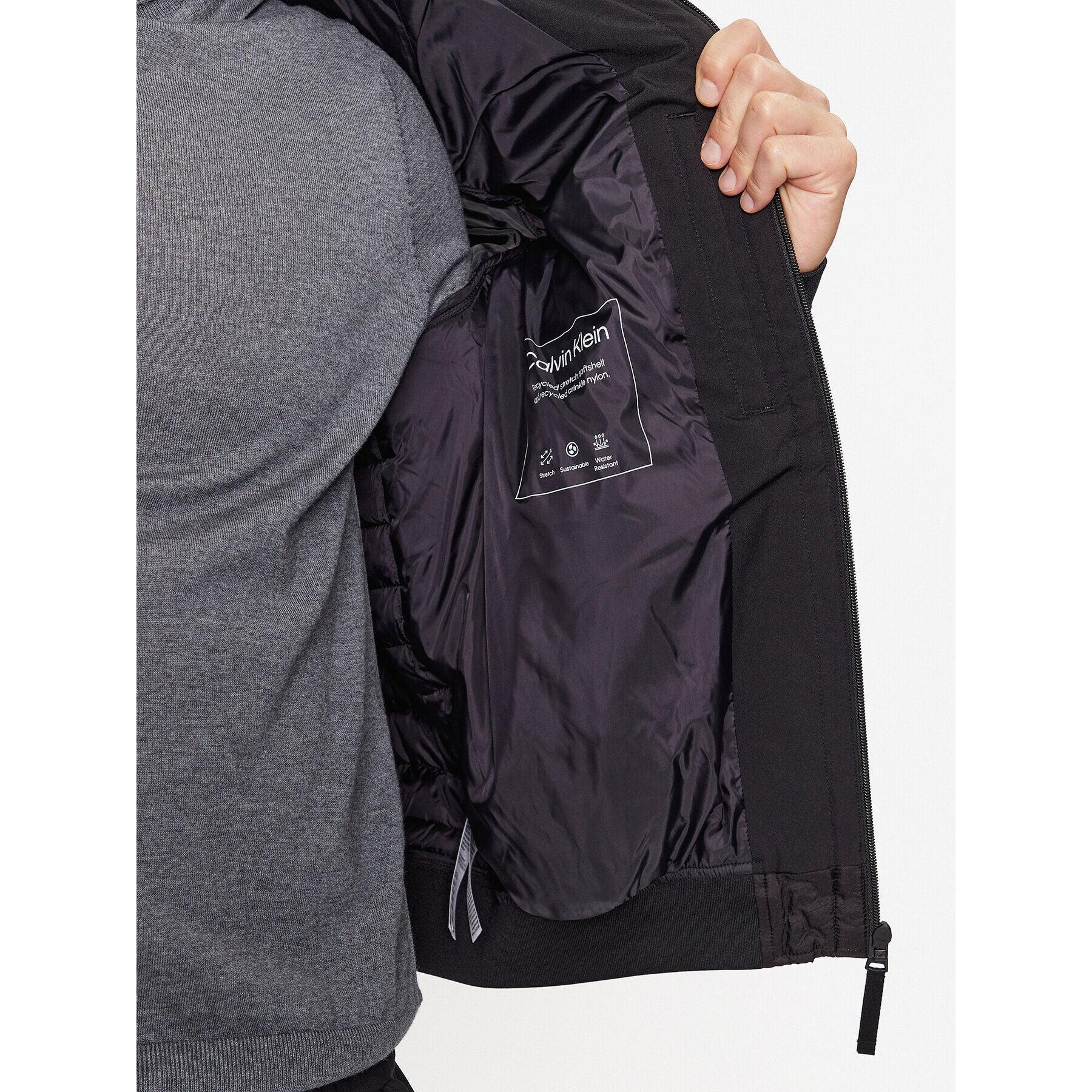 Calvin Klein Яке бомбър K10K111802 Черен Regular Fit - Pepit.bg