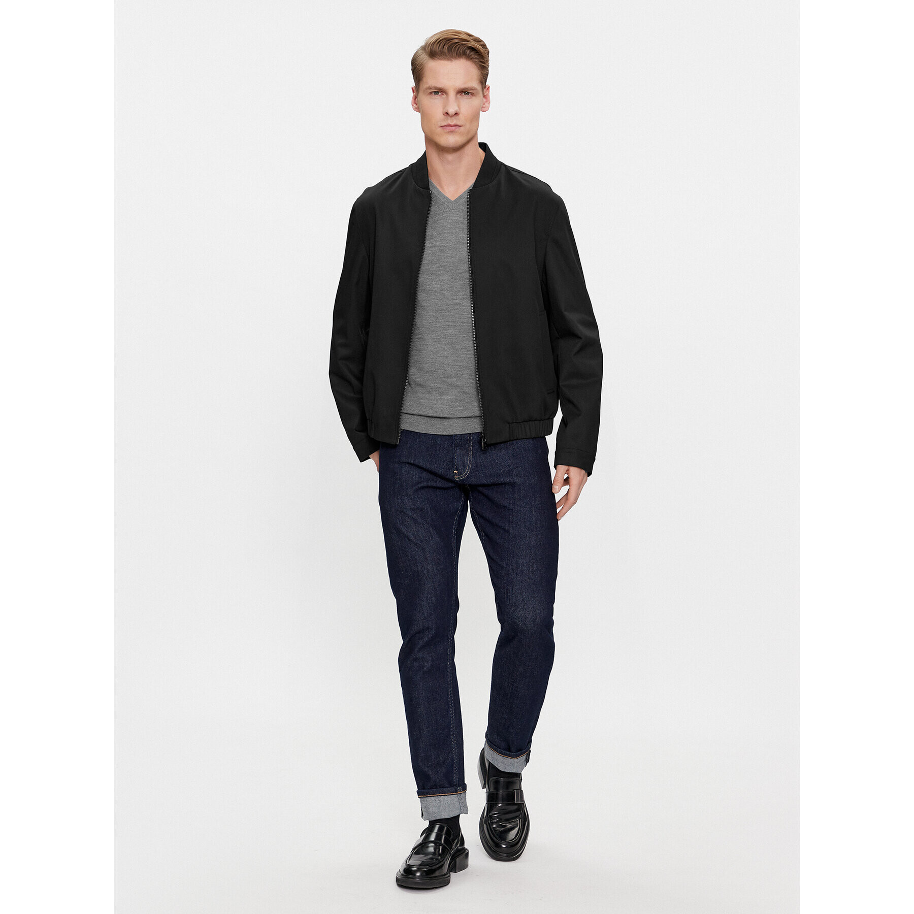 Calvin Klein Яке бомбър K10K112074 Черен Regular Fit - Pepit.bg