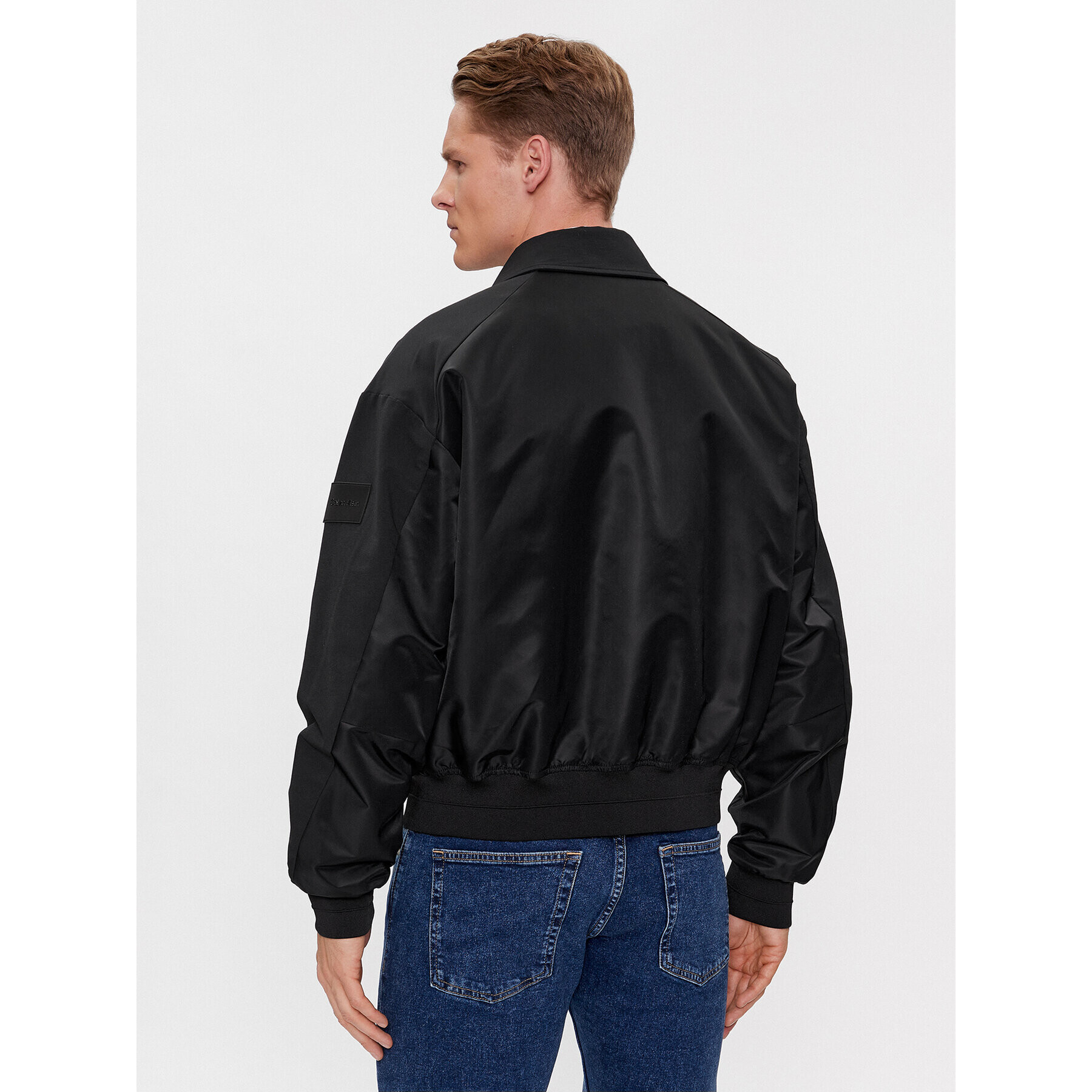 Calvin Klein Яке бомбър Sateen K10K112370 Черен Regular Fit - Pepit.bg