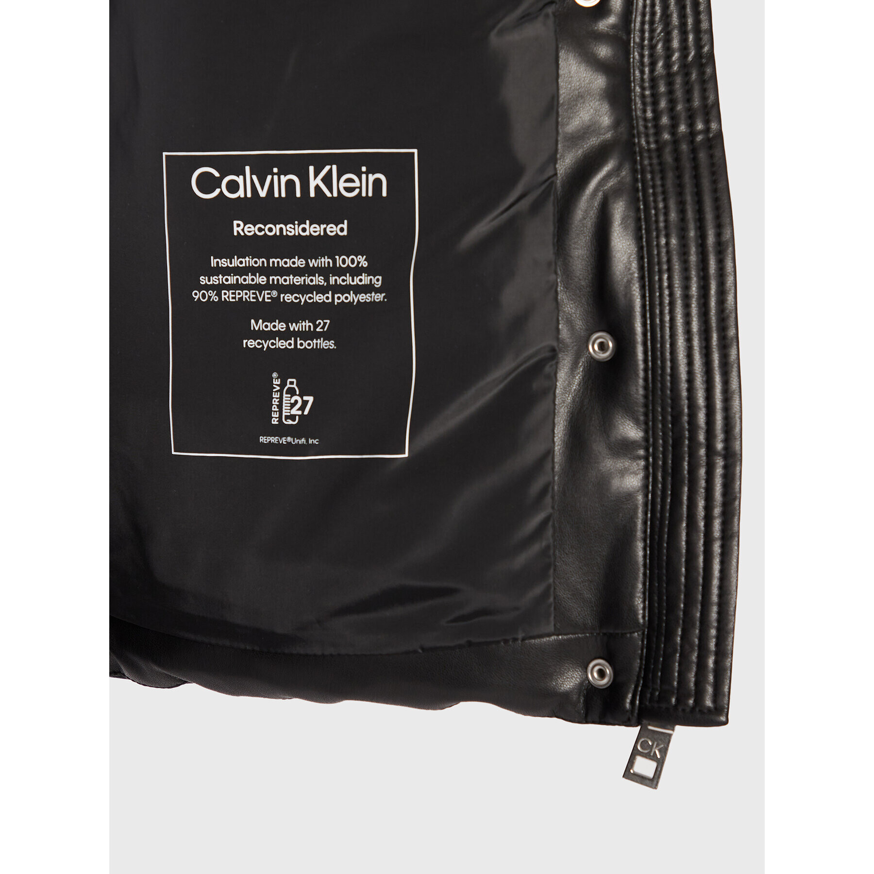 Calvin Klein Яке от имитация на кожа K20K204949 Черен Relaxed Fit - Pepit.bg