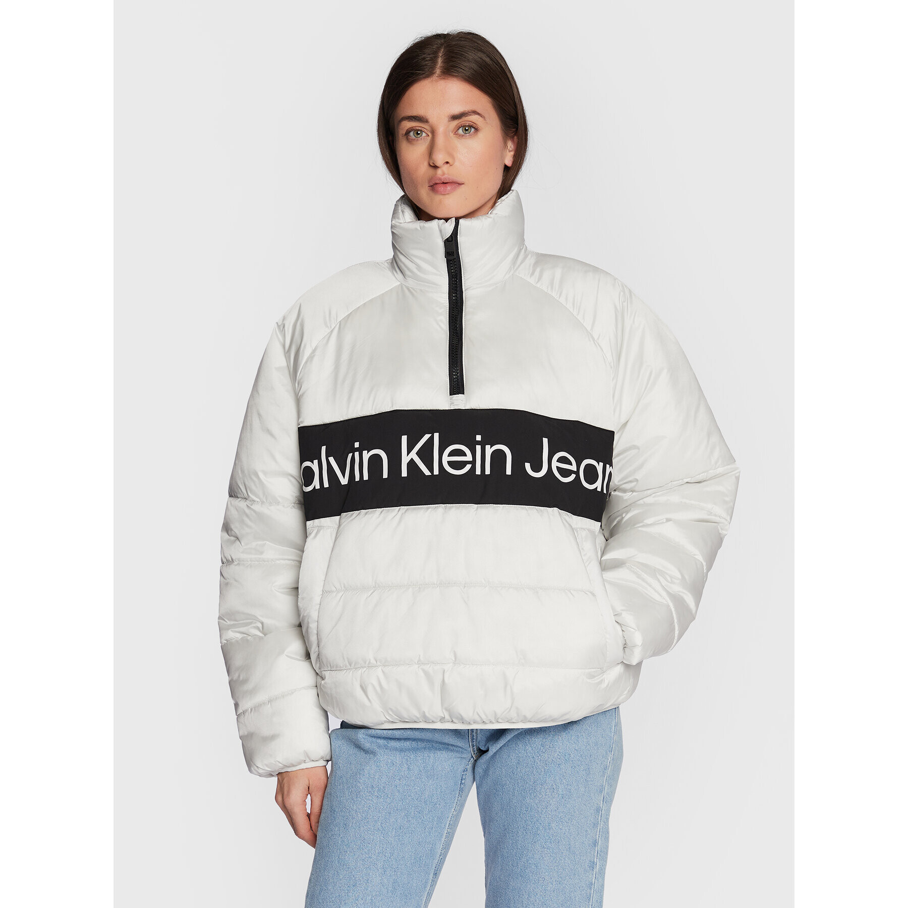 Calvin Klein Jeans Анорак J30J321966 Сив Regular Fit - Pepit.bg