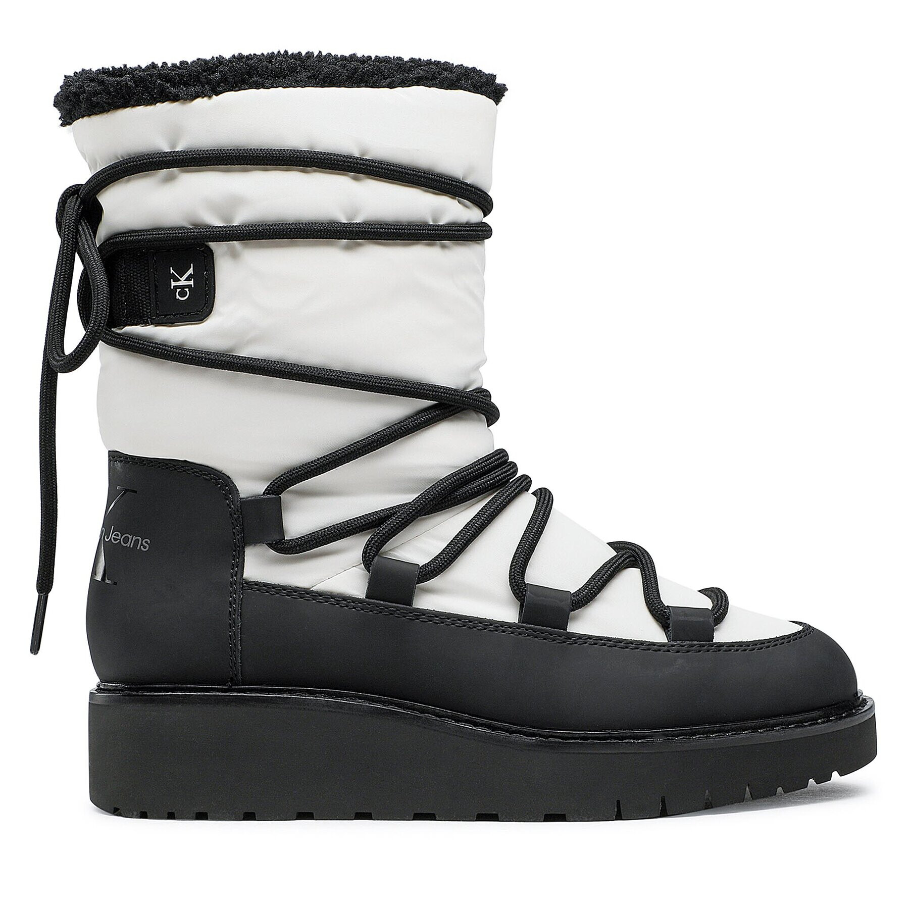 Calvin Klein Jeans Апрески Plus Snow Boot YW0YW00731 Бял - Pepit.bg