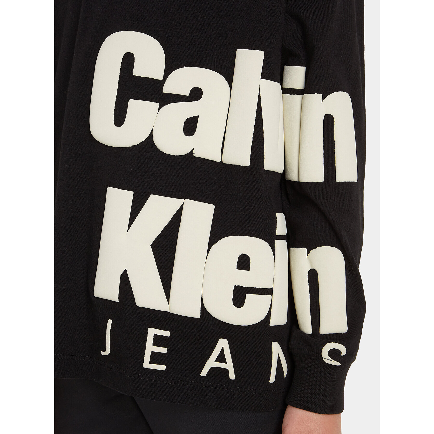 Calvin Klein Jeans Блуза Blown Up Logo IB0IB01880 Черен Regular Fit - Pepit.bg