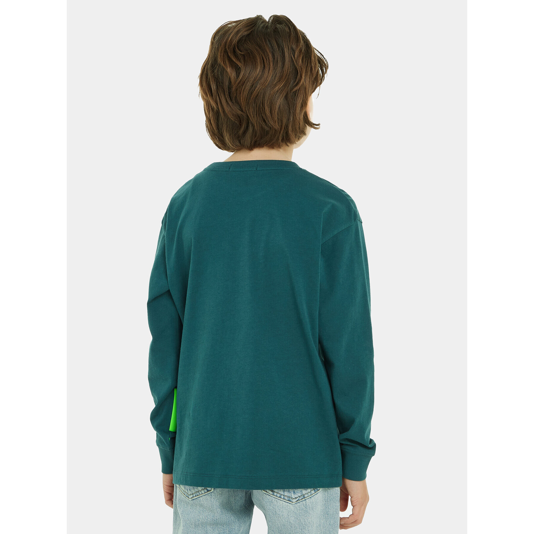 Calvin Klein Jeans Блуза Blown Up Logo IB0IB01880 Син Regular Fit - Pepit.bg