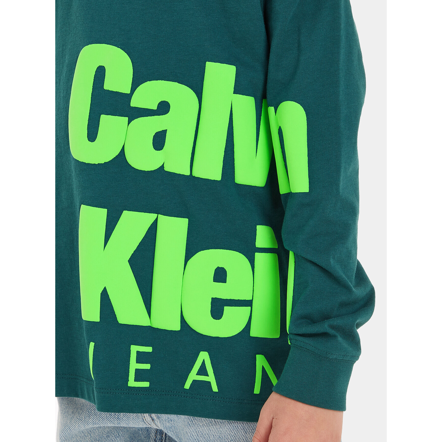 Calvin Klein Jeans Блуза Blown Up Logo IB0IB01880 Син Regular Fit - Pepit.bg