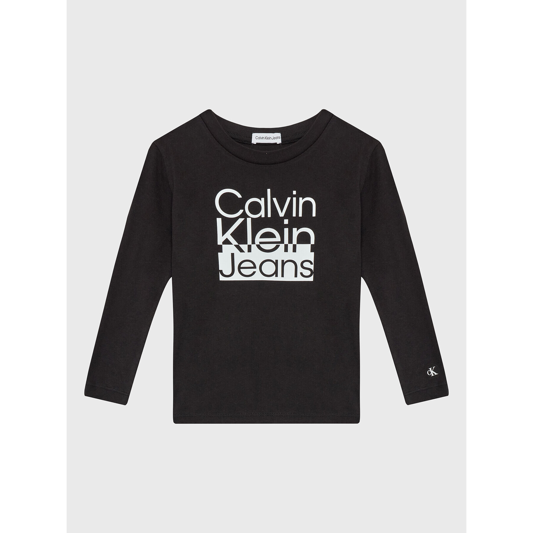 Calvin Klein Jeans Блуза Box Logo IB0IB01451 Черен Regular Fit - Pepit.bg