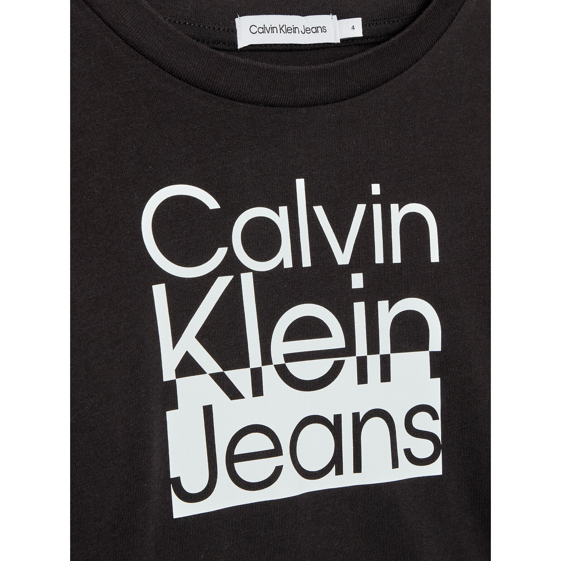 Calvin Klein Jeans Блуза Box Logo IB0IB01451 Черен Regular Fit - Pepit.bg