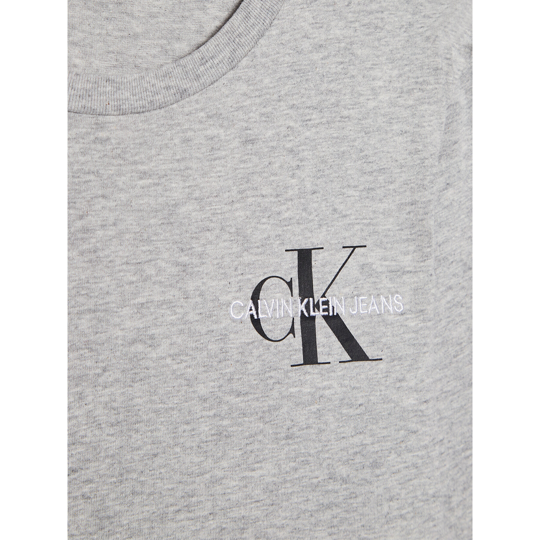 Calvin Klein Jeans Блуза Chest Monogram IB0IB00613 Сив Regular Fit - Pepit.bg