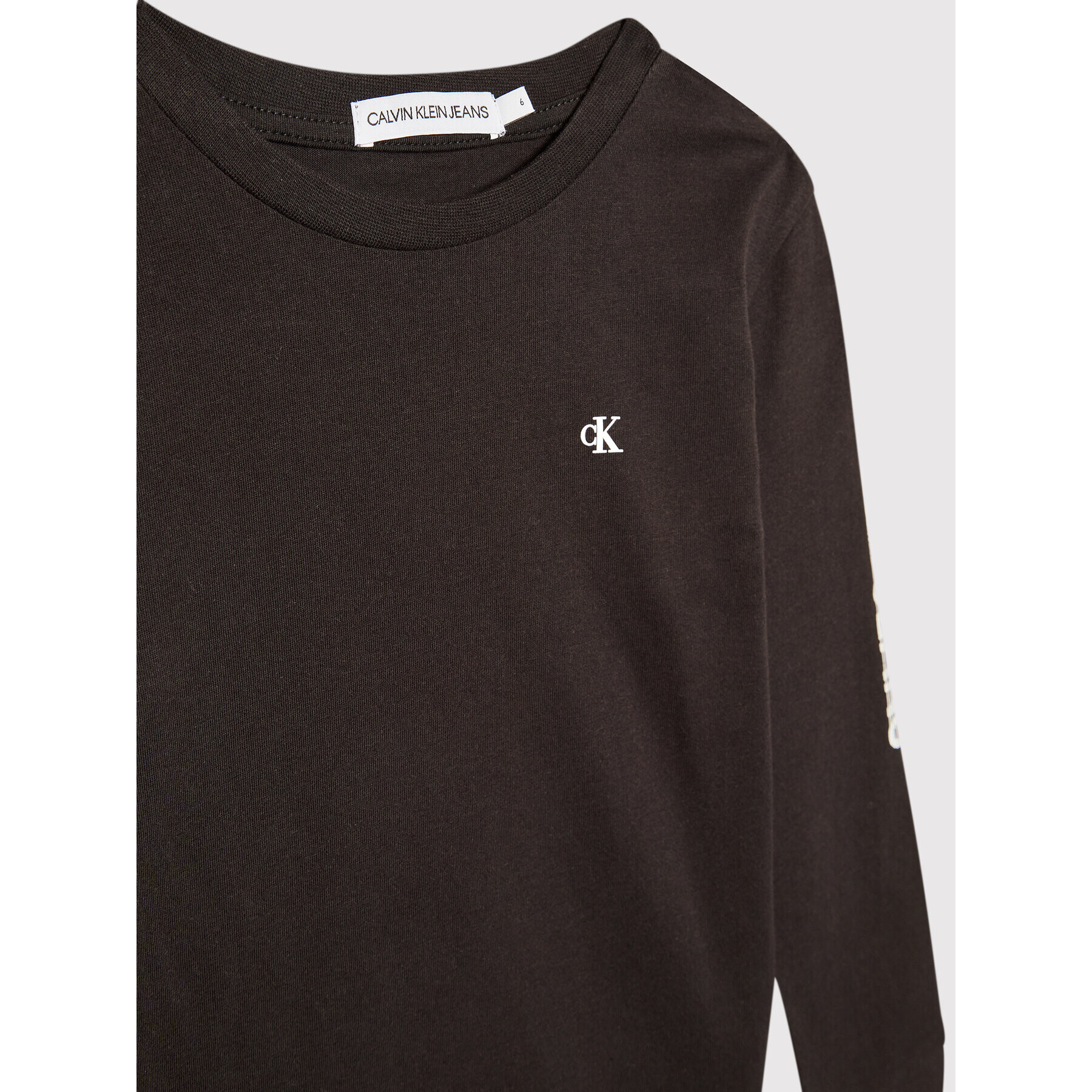 Calvin Klein Jeans Блуза Dimension Logo IB0IB01058 Черен Regular Fit - Pepit.bg