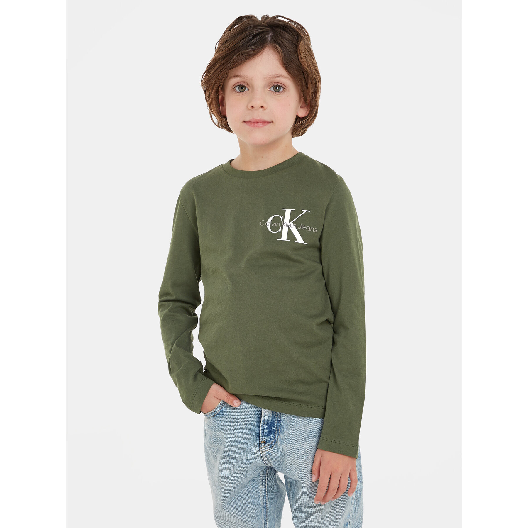 Calvin Klein Jeans Блуза IB0IB01457 Зелен Regular Fit - Pepit.bg