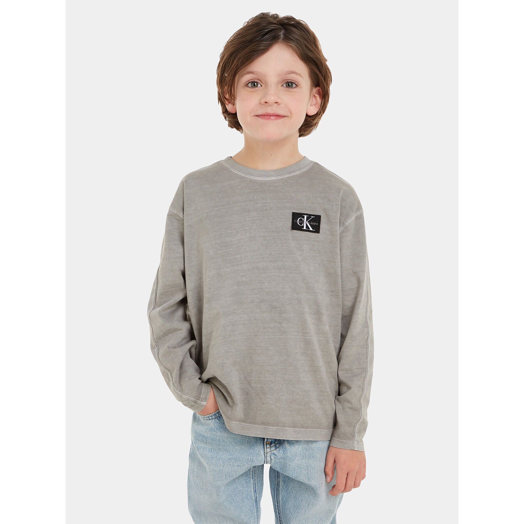 Calvin Klein Jeans Блуза IB0IB01886 Сив Regular Fit - Pepit.bg
