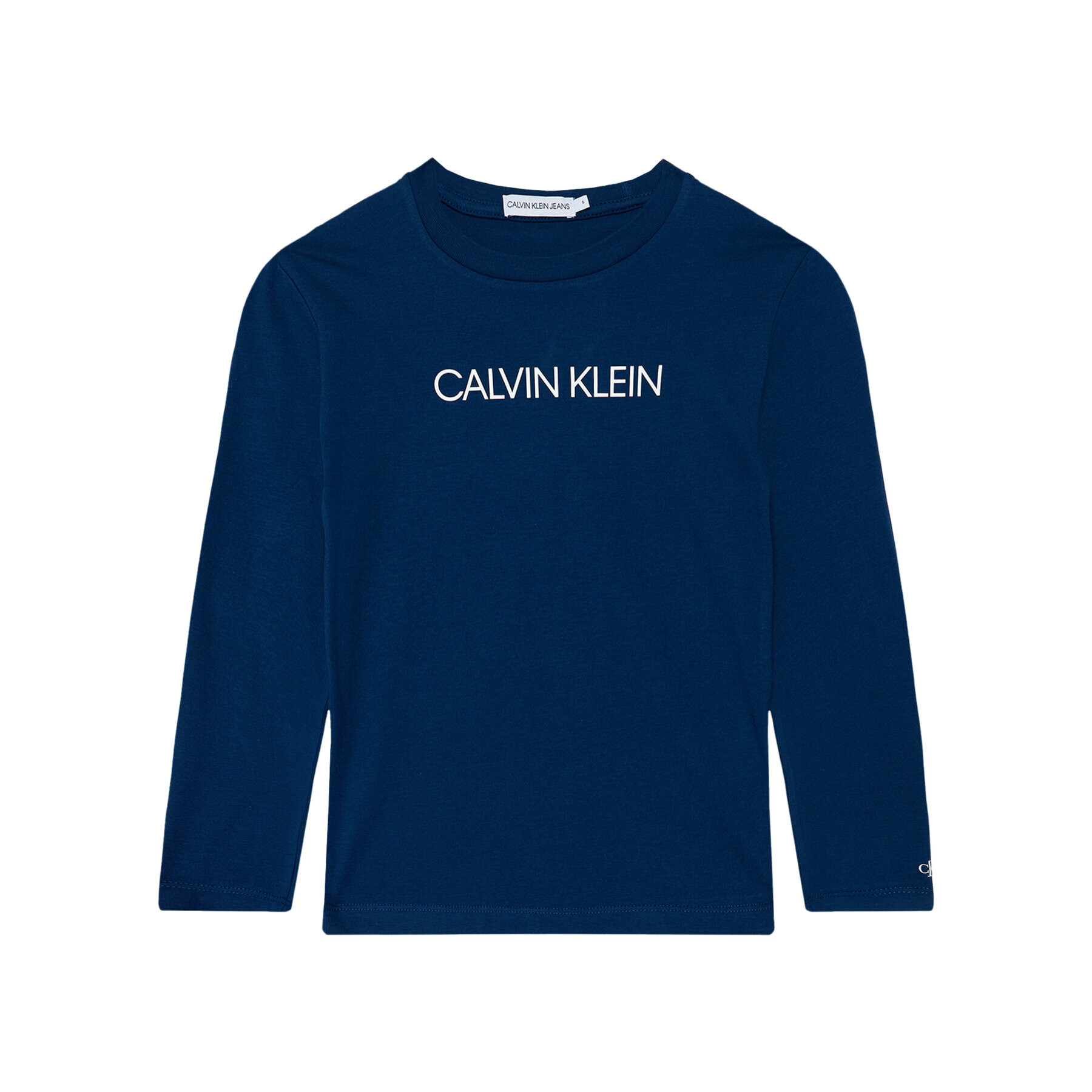 Calvin Klein Jeans Блуза Institutional Ls IB0IB00599 Син Regular Fit - Pepit.bg