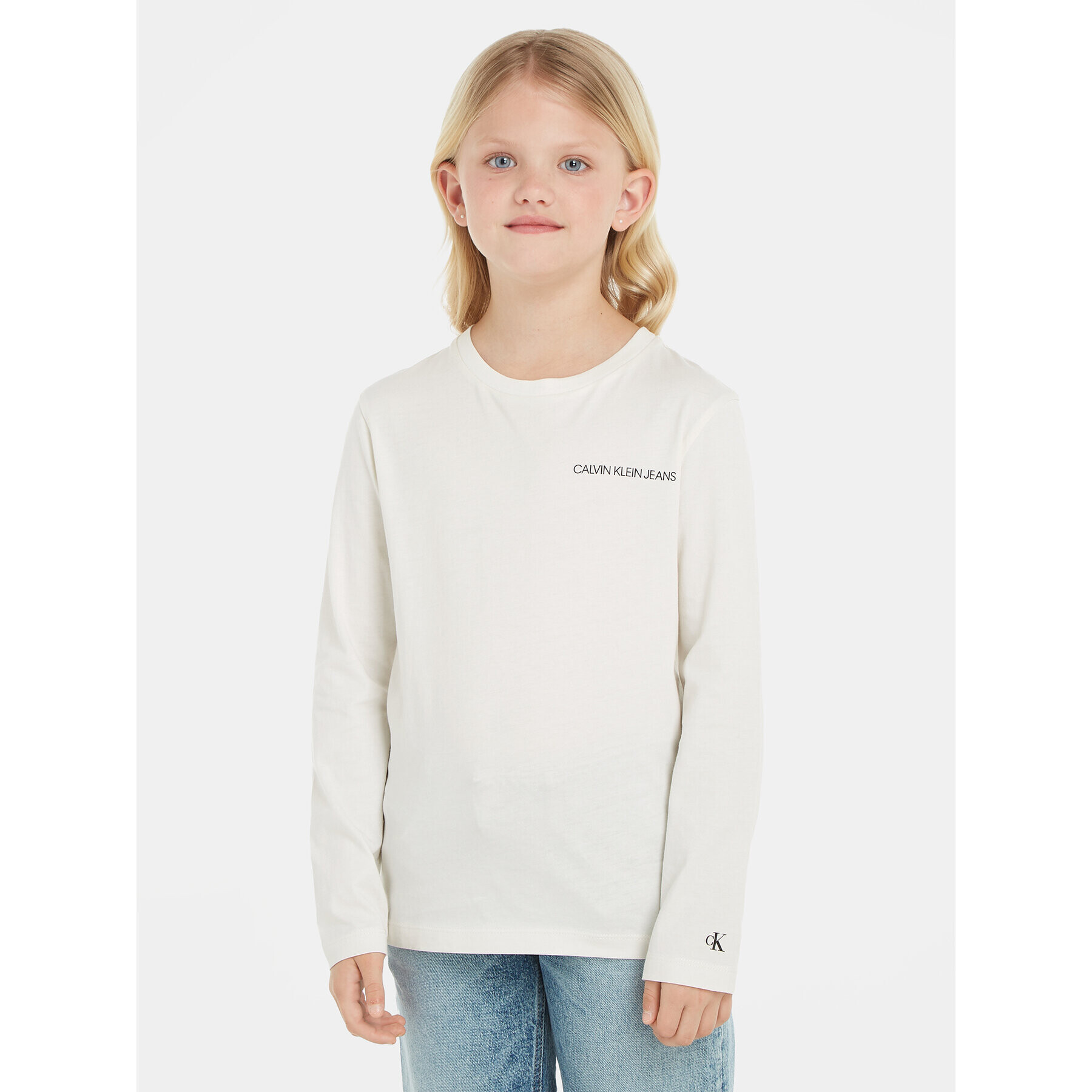 Calvin Klein Jeans Блуза IU0IU00519 Екрю Regular Fit - Pepit.bg