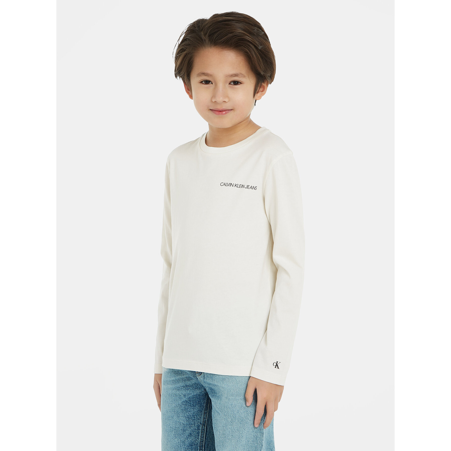 Calvin Klein Jeans Блуза IU0IU00519 Екрю Regular Fit - Pepit.bg