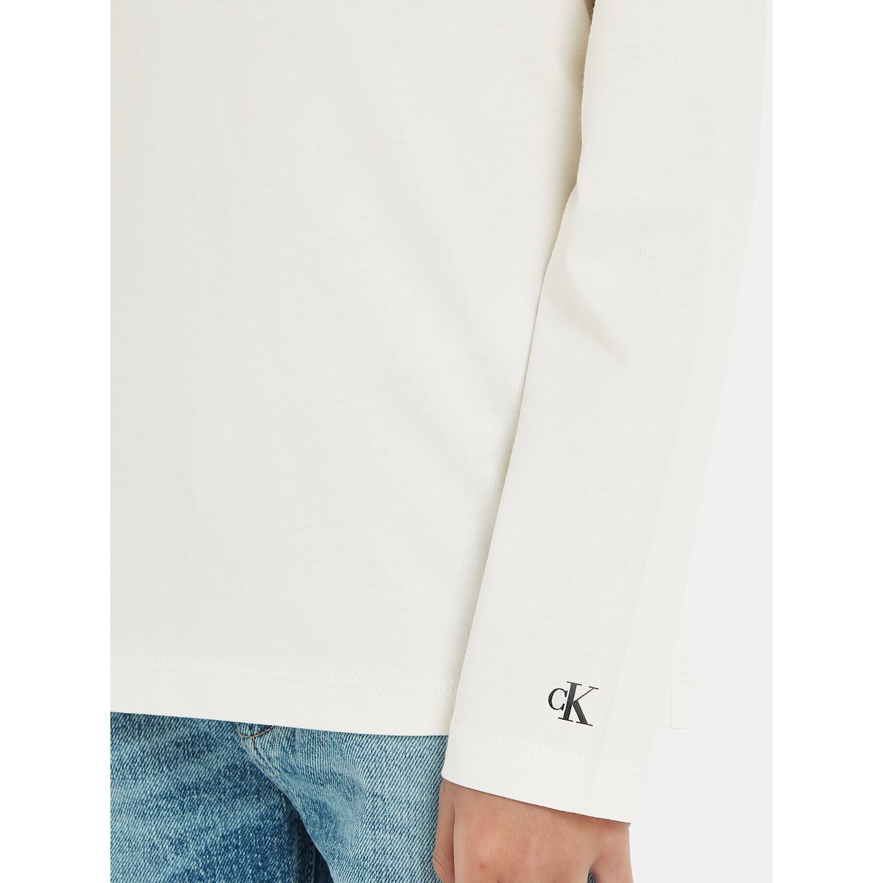 Calvin Klein Jeans Блуза IU0IU00519 Екрю Regular Fit - Pepit.bg