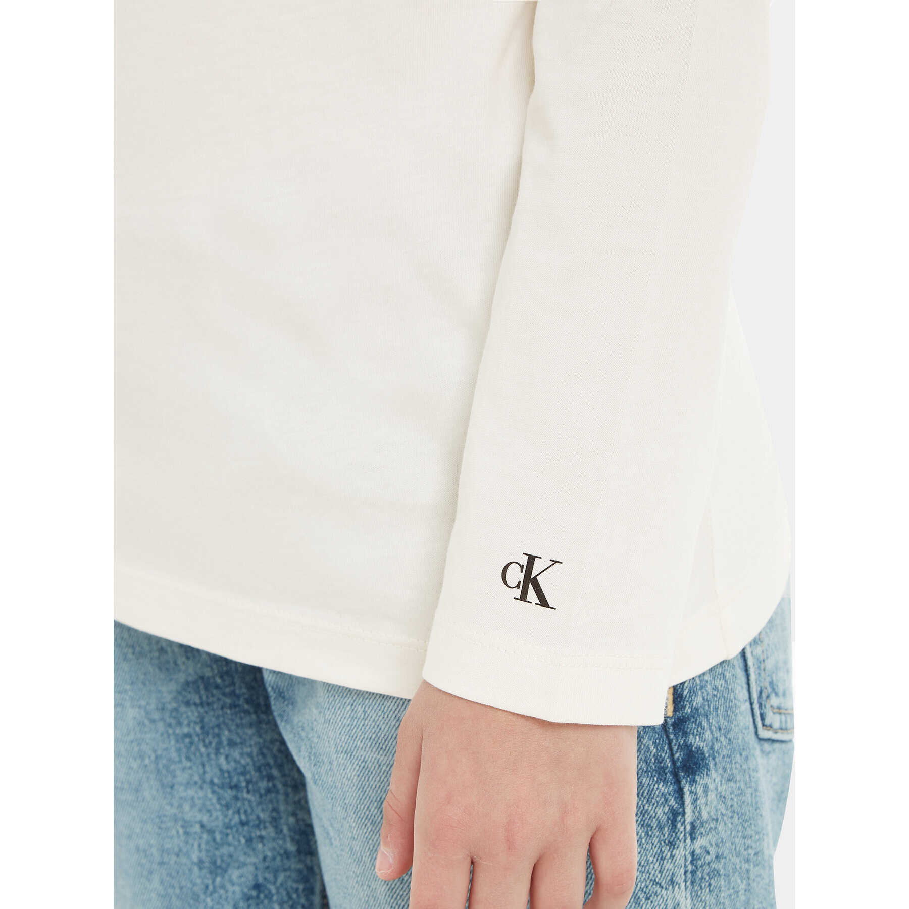 Calvin Klein Jeans Блуза IU0IU00519 Екрю Regular Fit - Pepit.bg