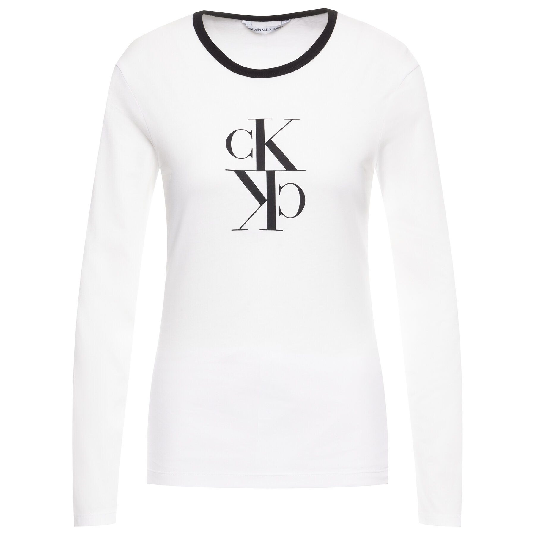 Calvin Klein Jeans Блуза J20J213067 Бял Regular Fit - Pepit.bg