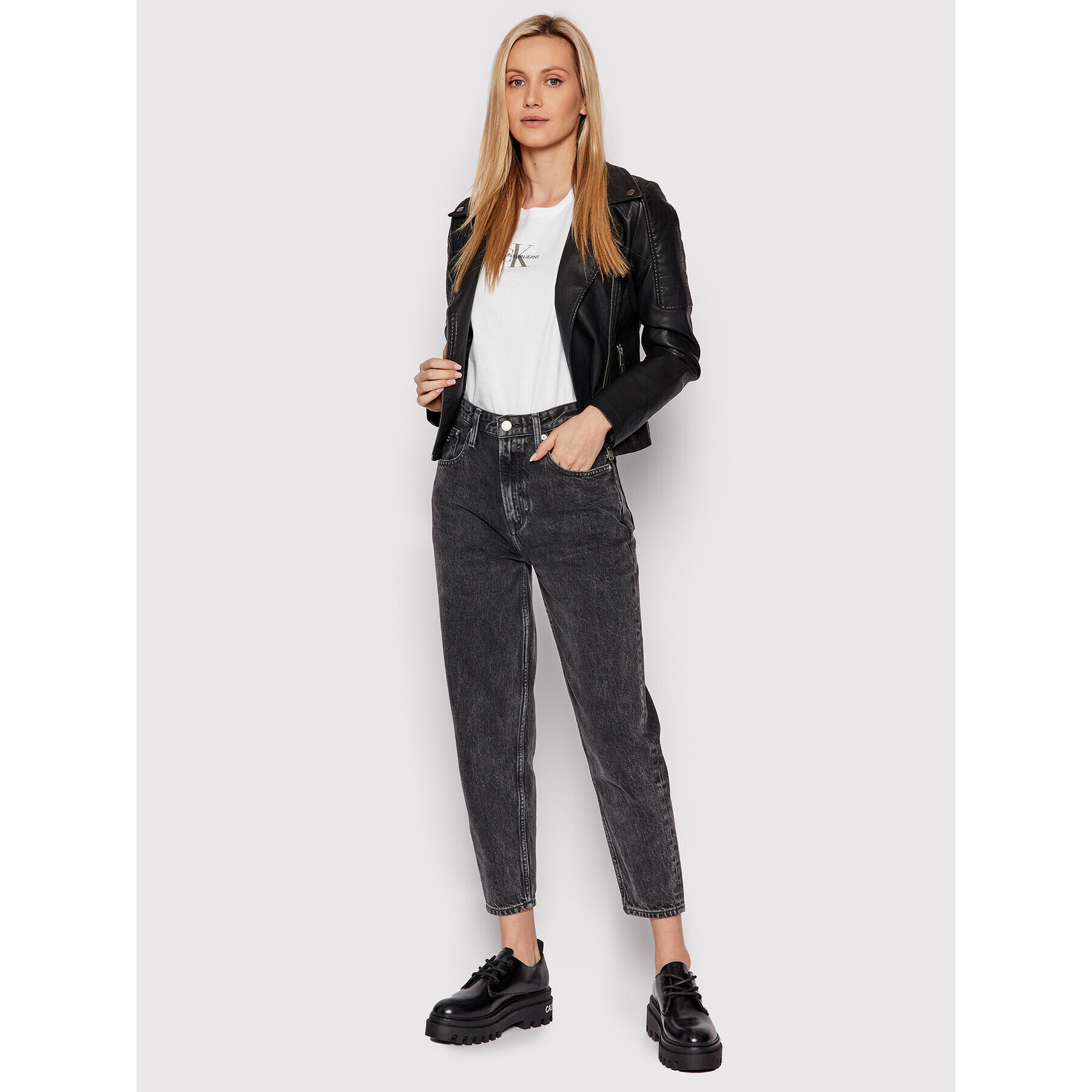 Calvin Klein Jeans Блуза J20J216578 Бял Regular Fit - Pepit.bg