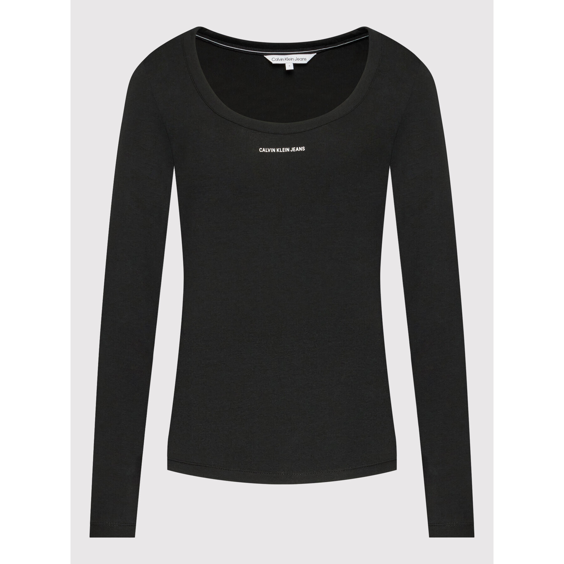 Calvin Klein Jeans Блуза J20J217656 Черен Slim Fit - Pepit.bg