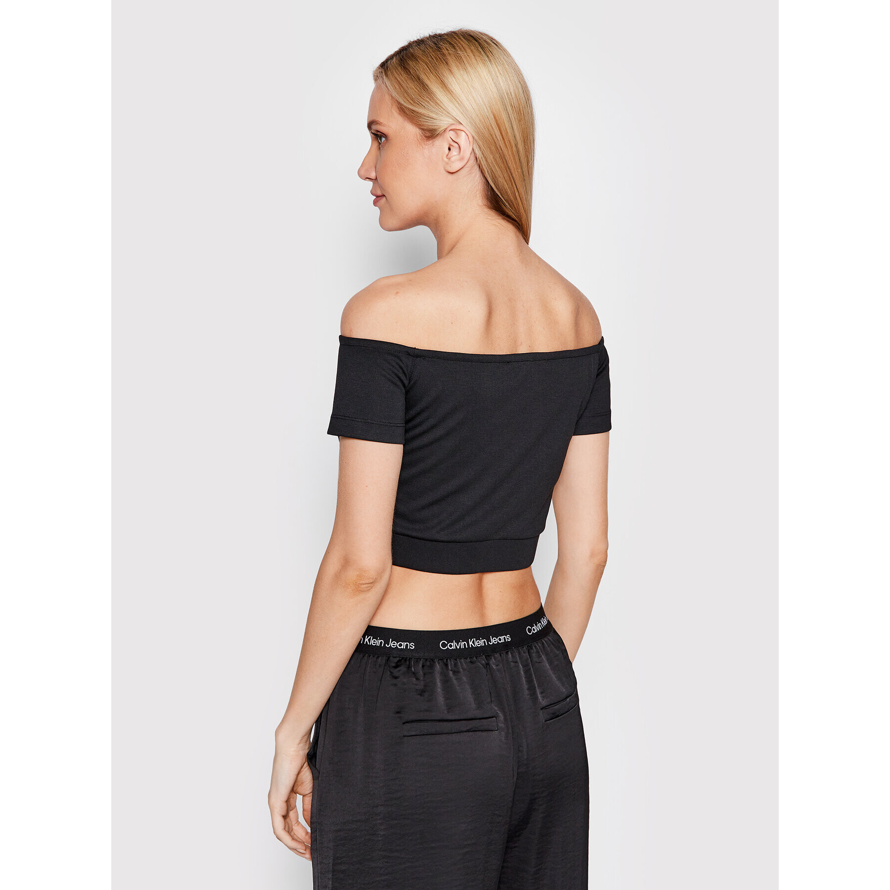 Calvin Klein Jeans Блуза J20J219079 Черен Slim Fit - Pepit.bg