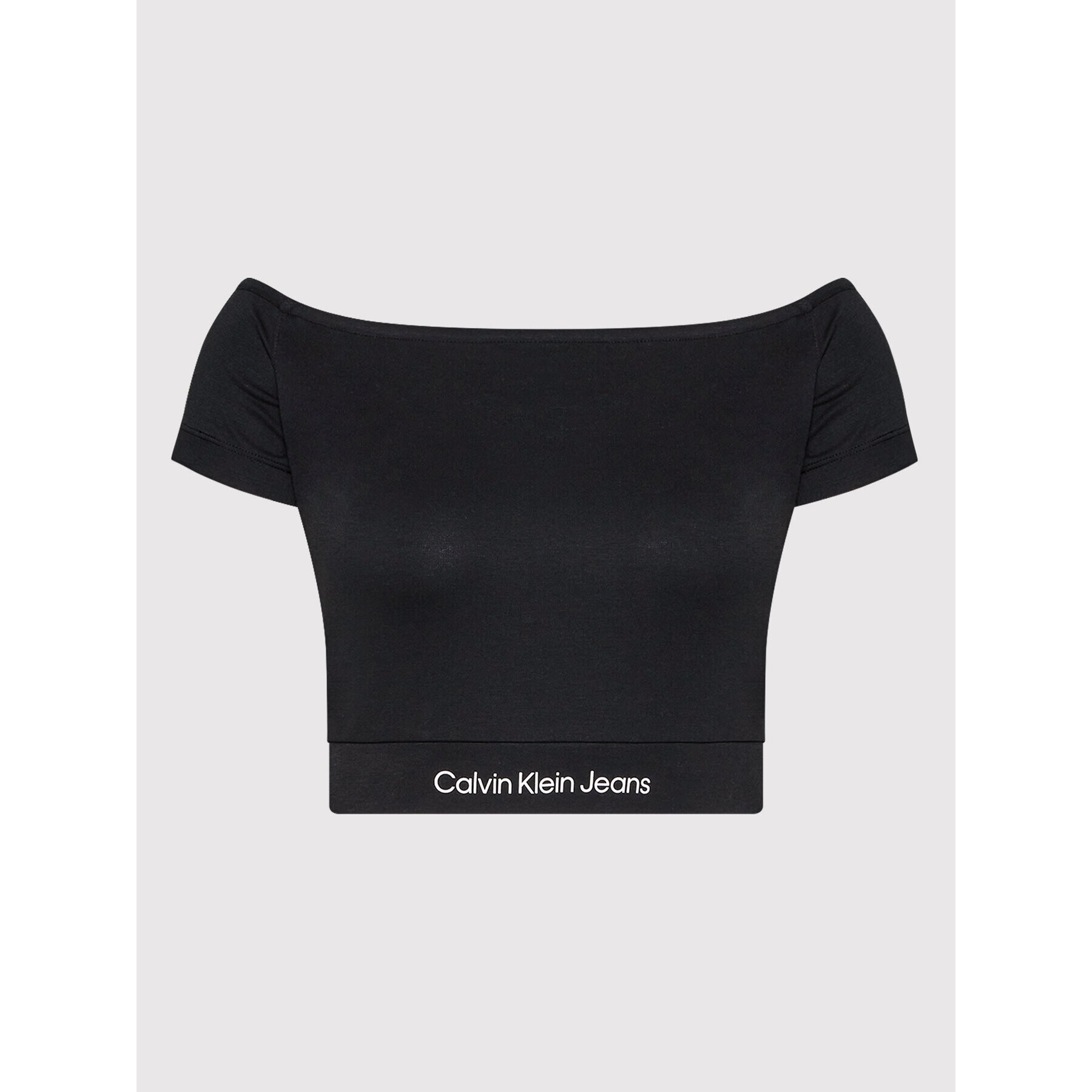 Calvin Klein Jeans Блуза J20J219079 Черен Slim Fit - Pepit.bg